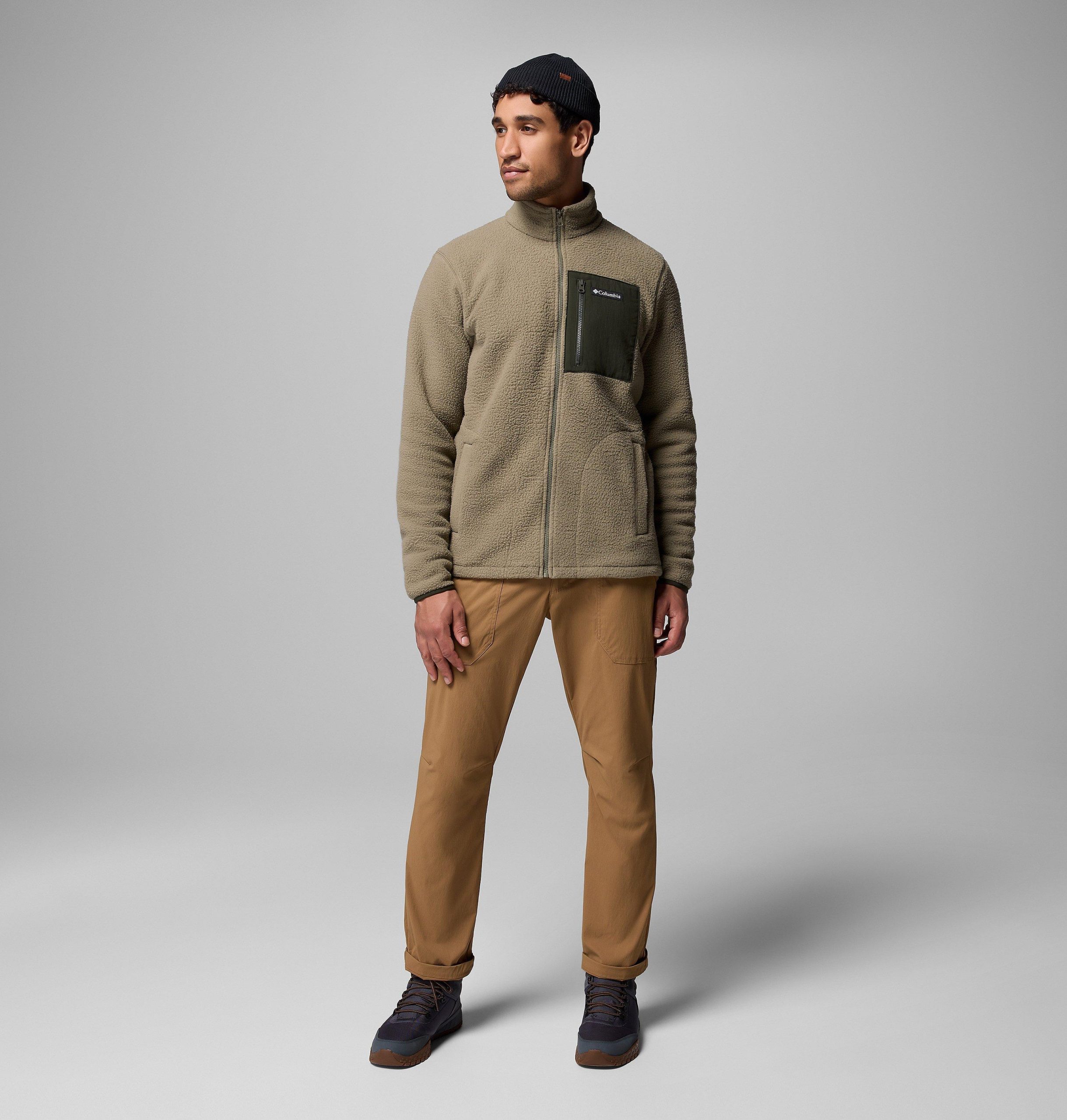 herre jasper ridge pebbled full zip fleece – tall