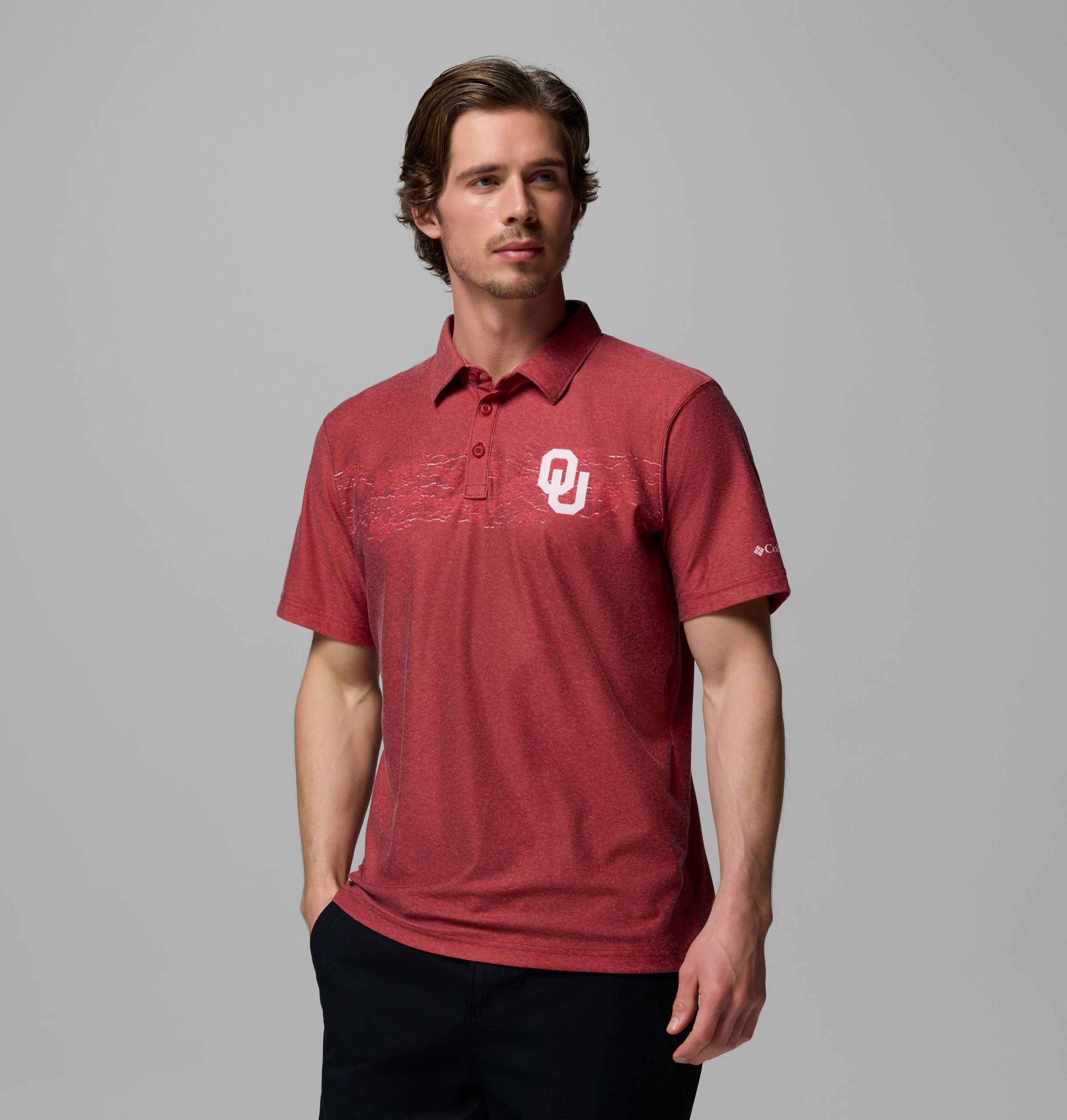 herre collegiate thistletown hills printed polo – oklahoma