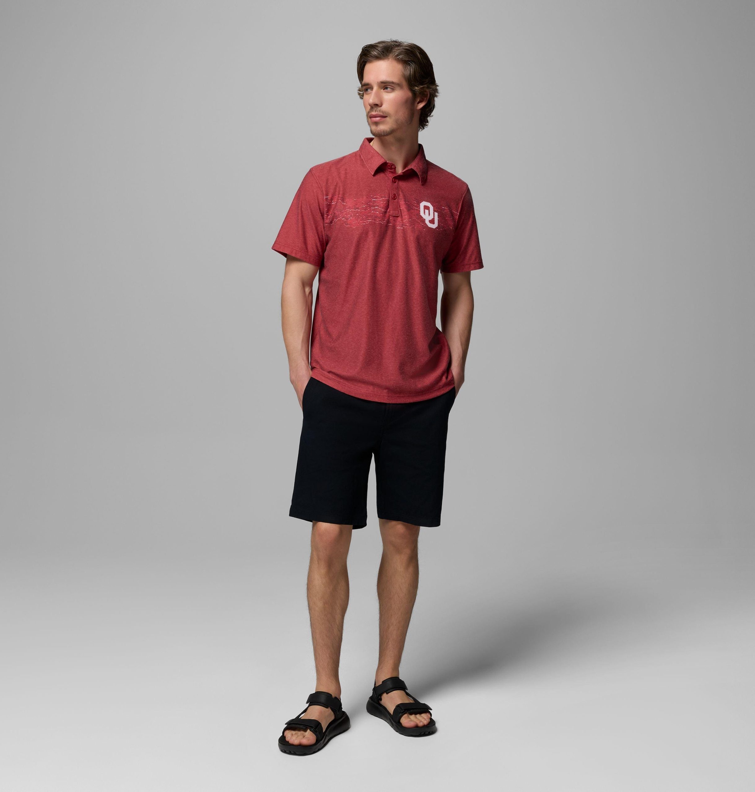 herre collegiate thistletown hills printed polo – oklahoma