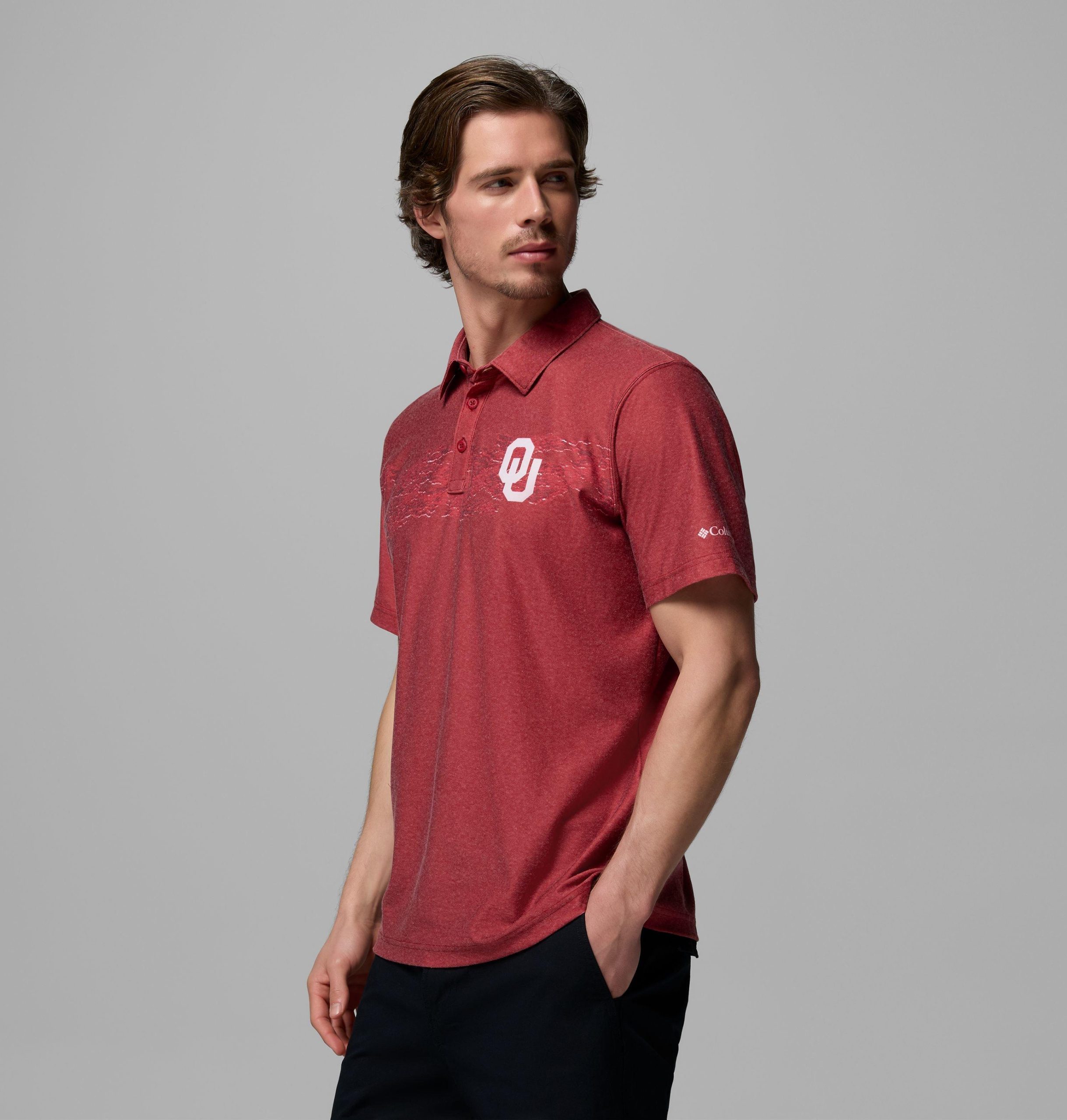 herre collegiate thistletown hills printed polo – oklahoma
