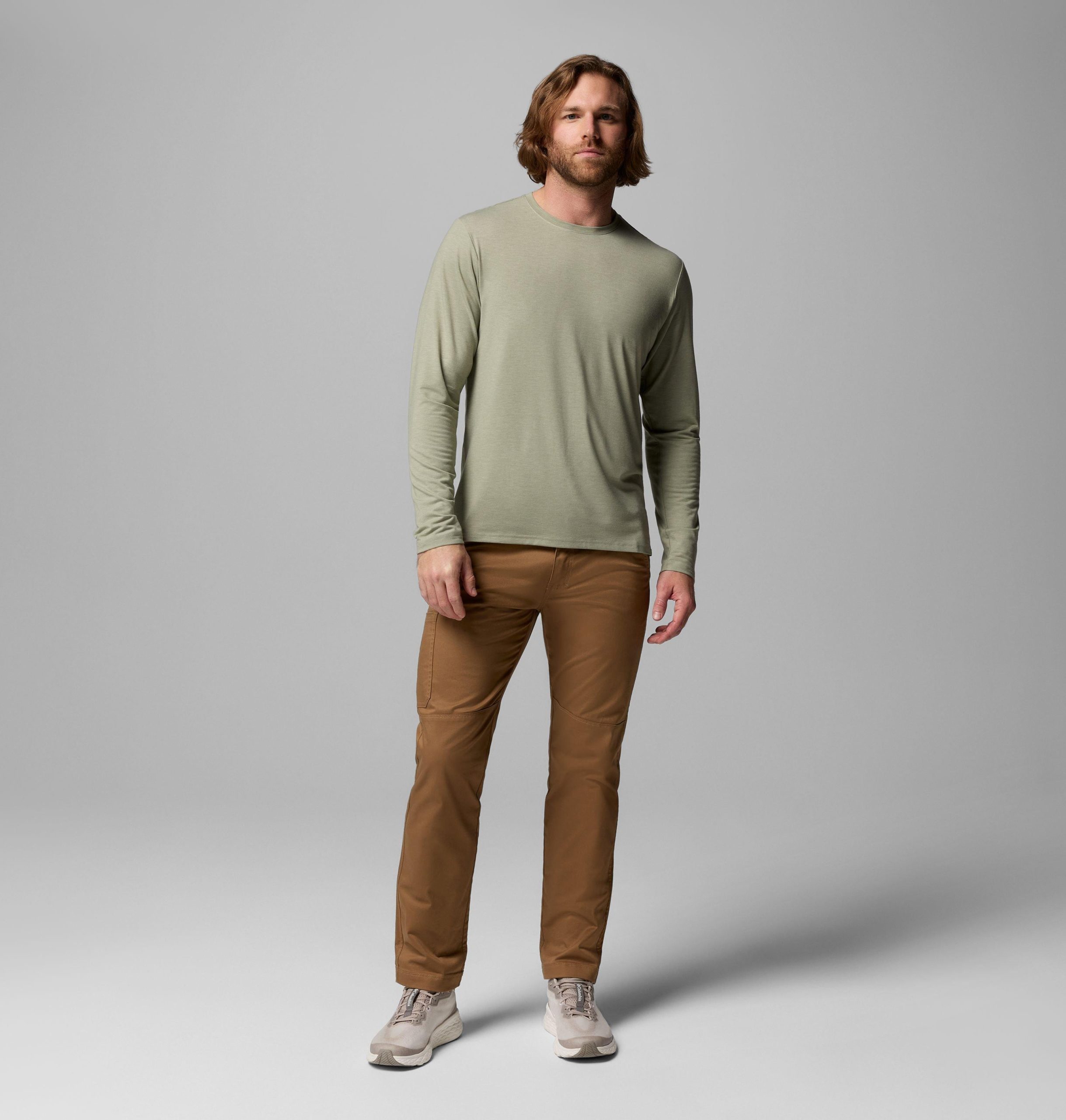 herre csc myk stretch langermet t-skjorte