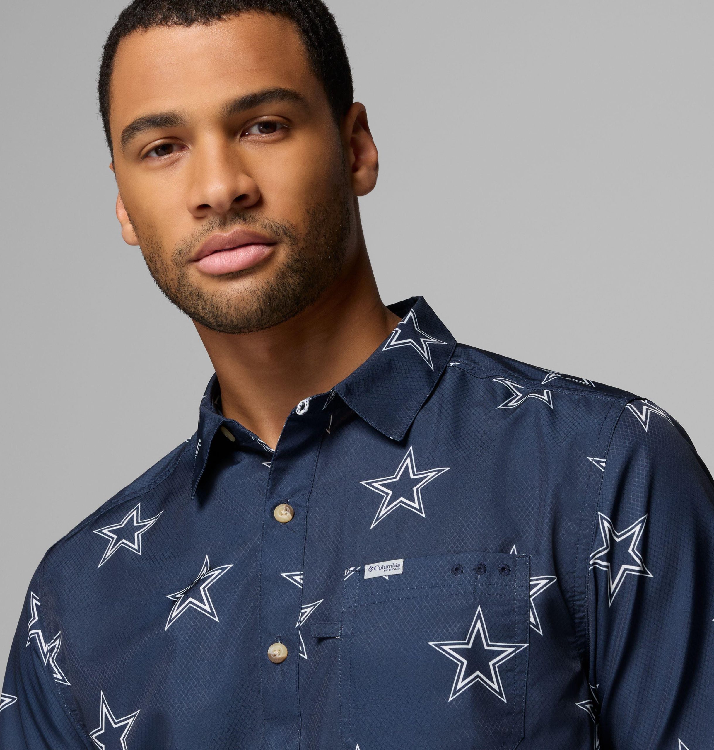herre dallas cowboys pfg super slack tide-skjorte