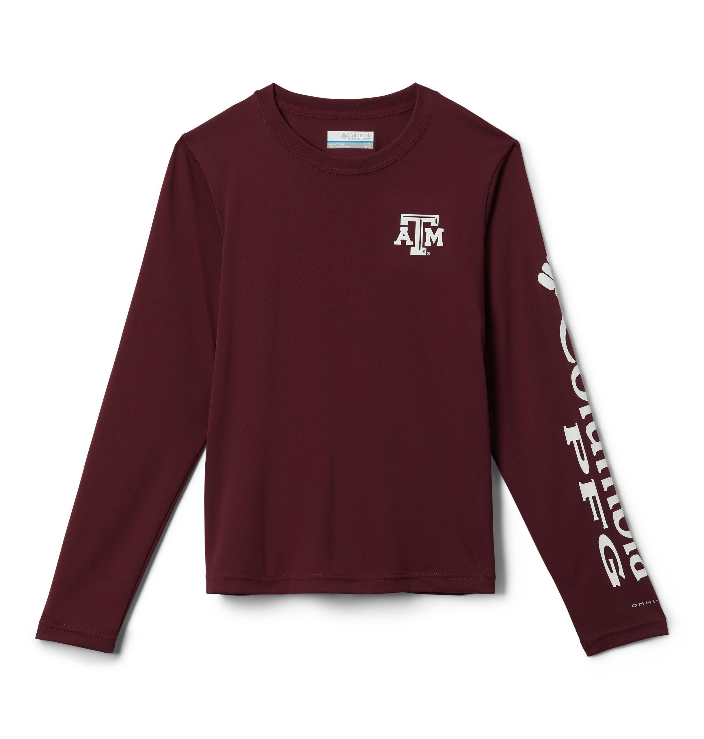 barnas langermede pfg terminal tackle-skjorte til college – texas am