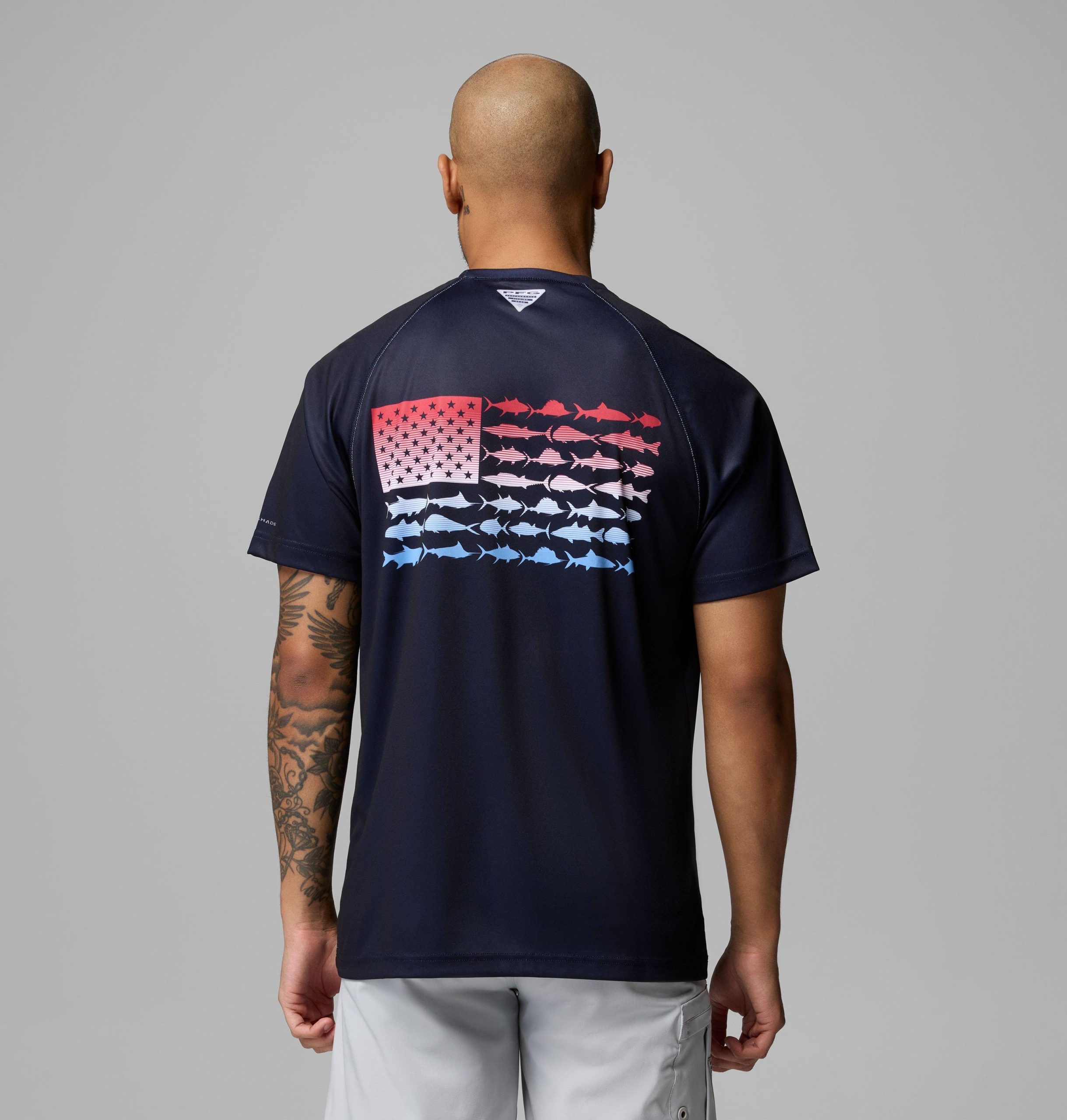 herre pfg deep waves graphic kortermet skjorte