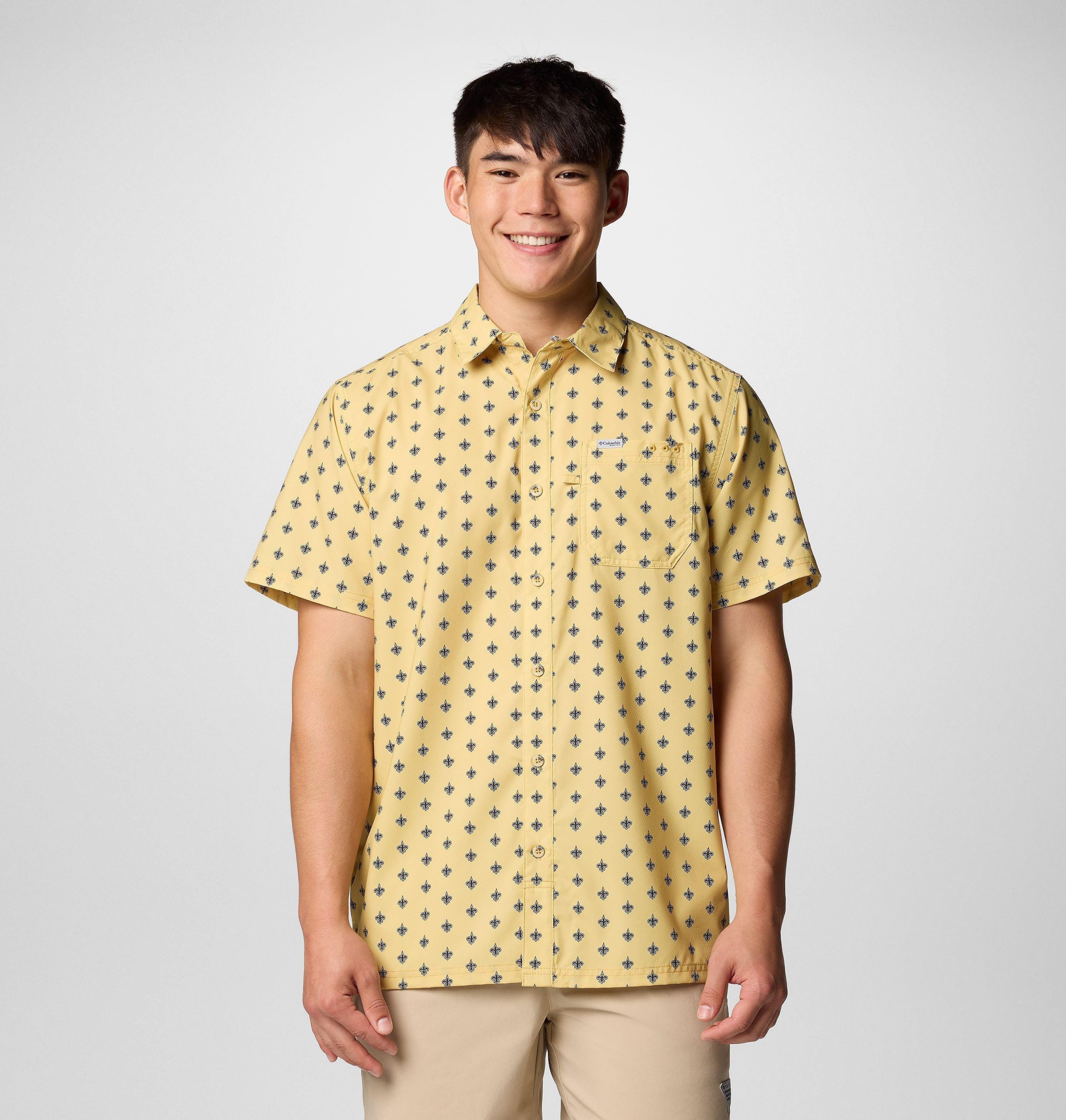 herre pfg super slack tide kortermet skjorte - new orleans saints