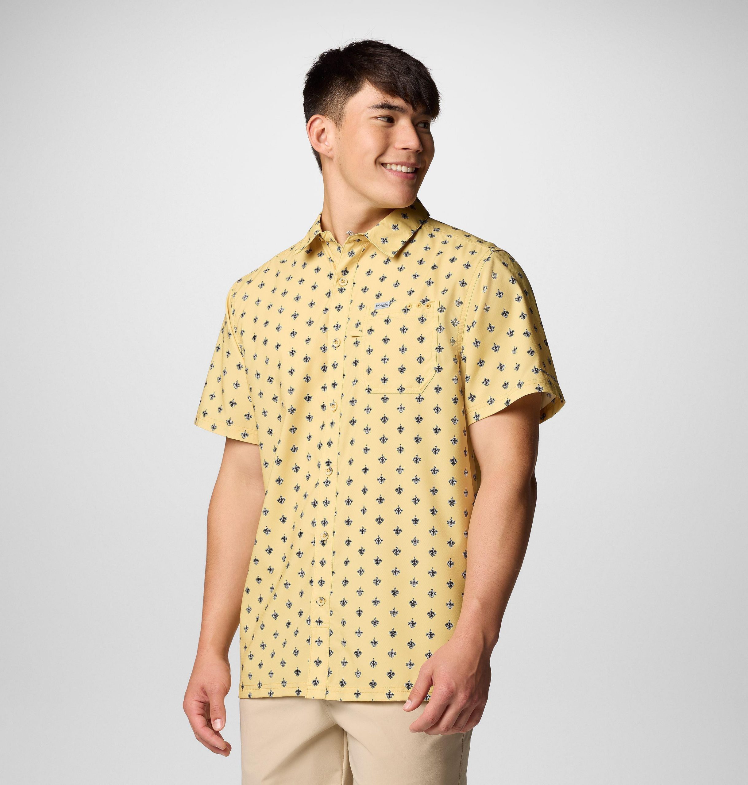 herre pfg super slack tide kortermet skjorte - new orleans saints