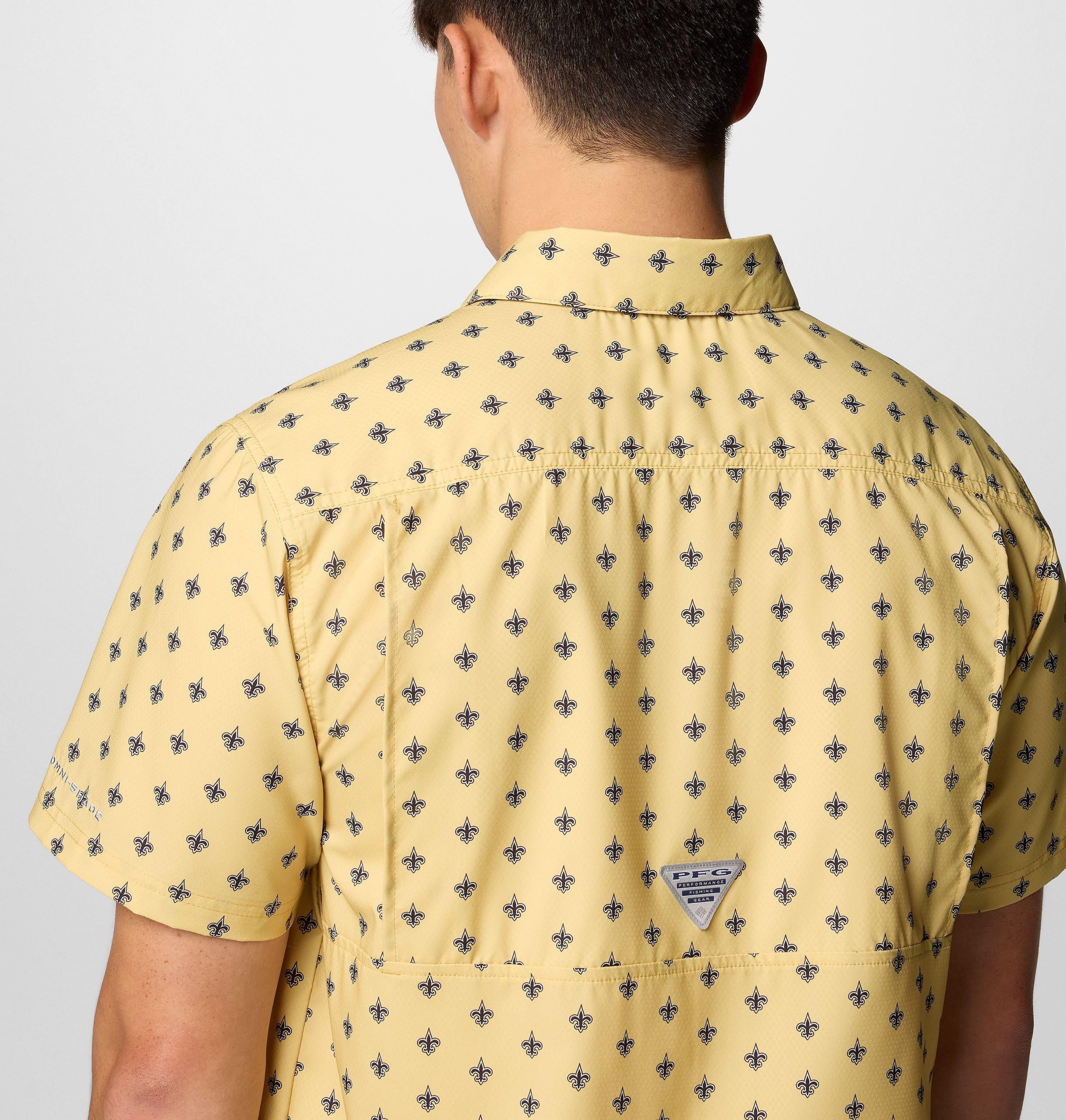 herre pfg super slack tide kortermet skjorte - new orleans saints