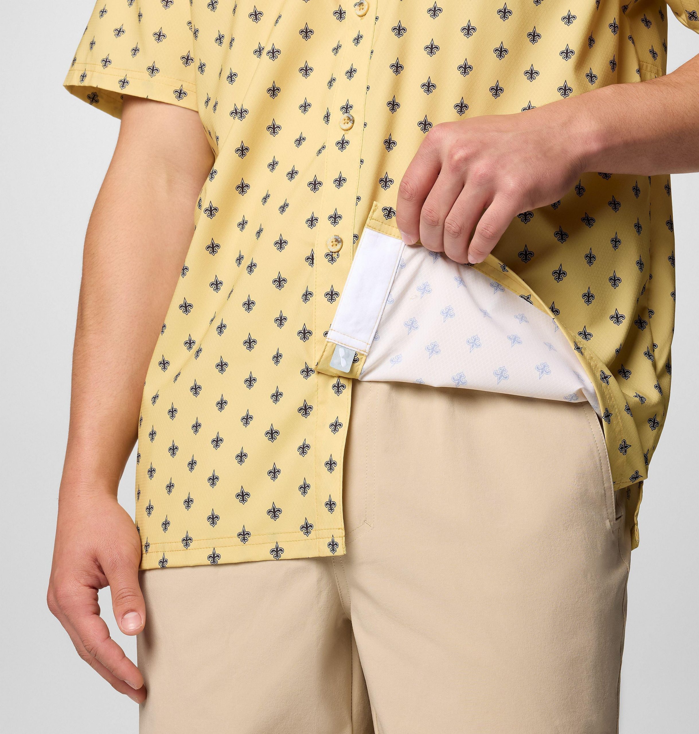 herre pfg super slack tide kortermet skjorte - new orleans saints