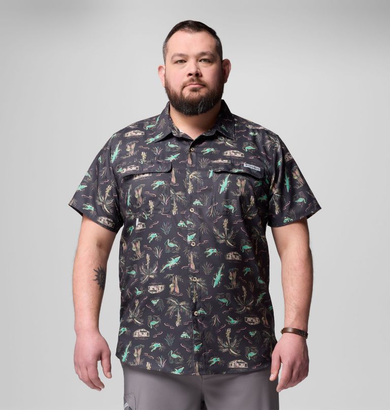 herre pfg uncharted printed kortermet skjorte – stor
