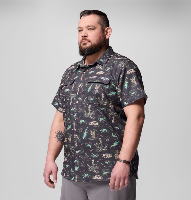 herre pfg uncharted printed kortermet skjorte – stor