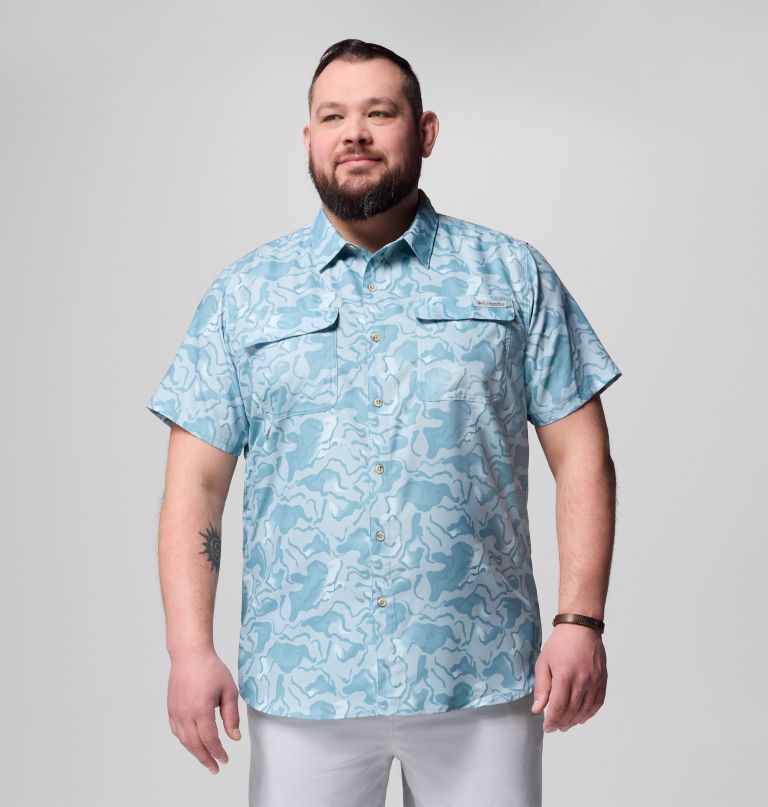 herre pfg uncharted printed kortermet skjorte – stor