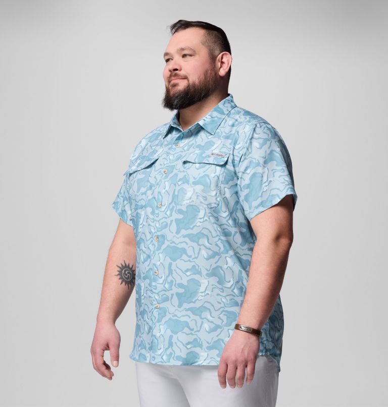 herre pfg uncharted printed kortermet skjorte – stor