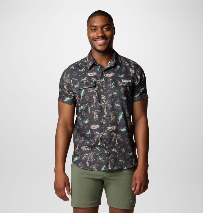 herre pfg uncharted printed kortermet skjorte – tall