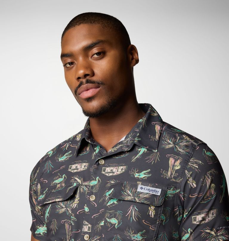 herre pfg uncharted printed kortermet skjorte – tall