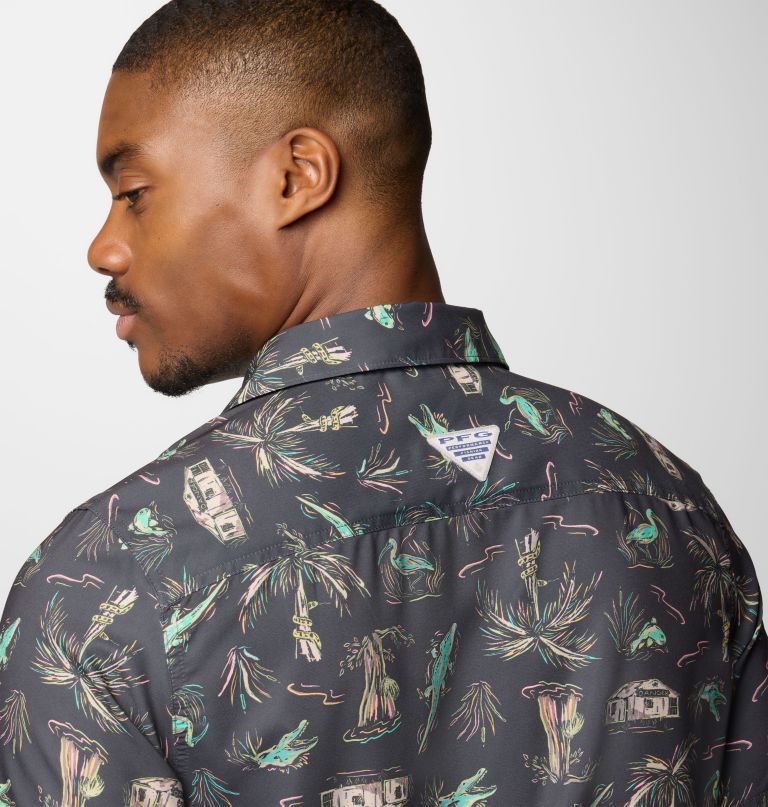 herre pfg uncharted printed kortermet skjorte – tall