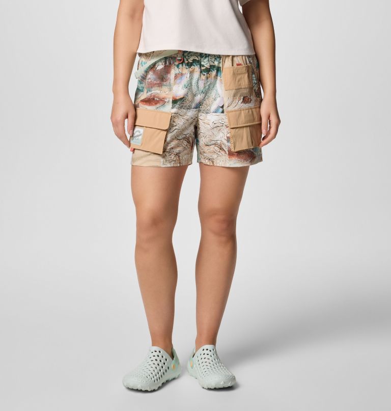 cove beach printed shorts