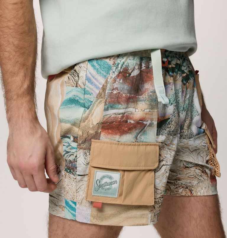 cove beach printed shorts