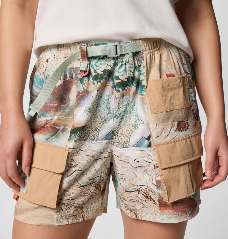cove beach printed shorts