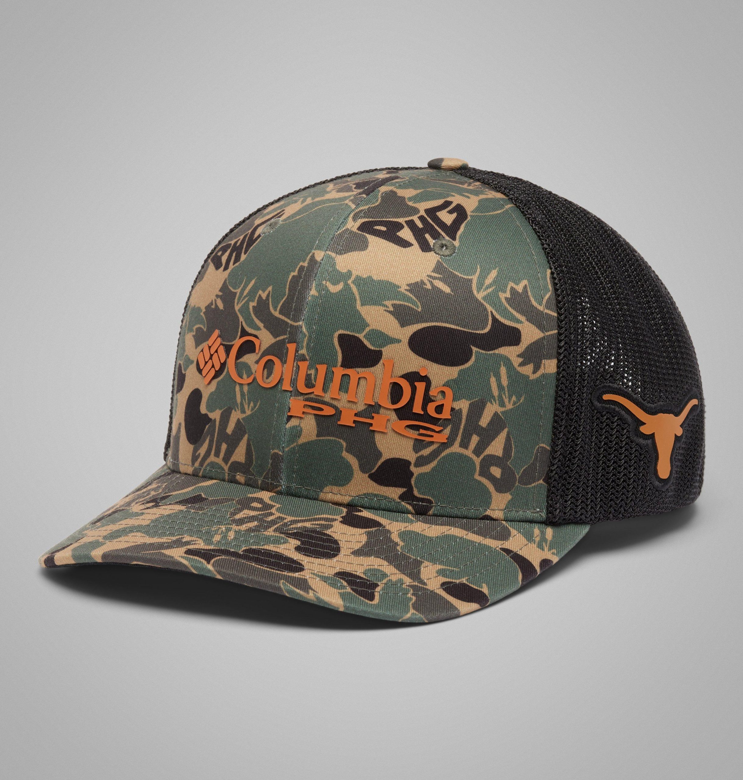 collegiate phg camo mesh ball cap