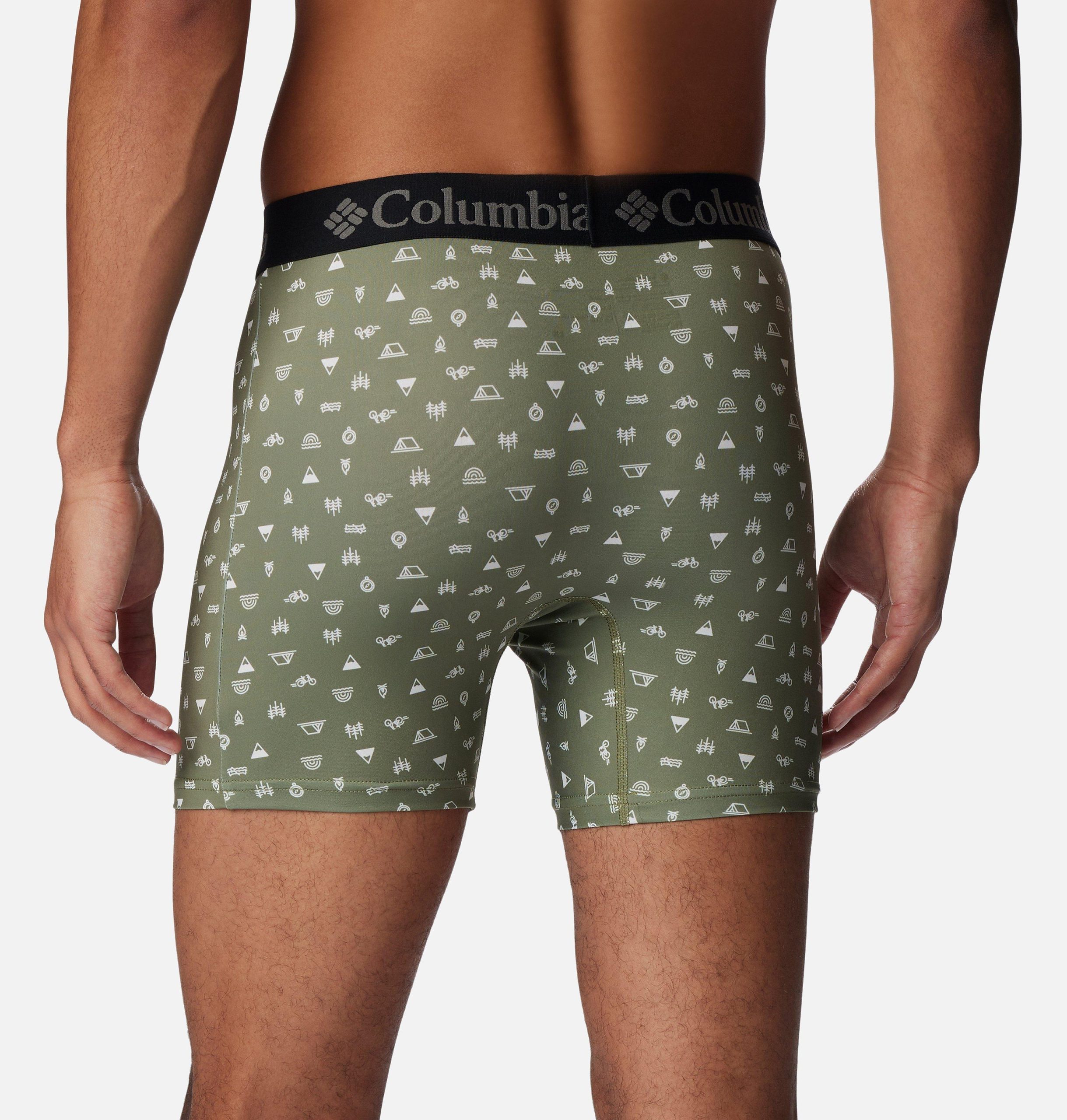 herreboksershorts med trykk og 360-graders stretch – 3-pakning
