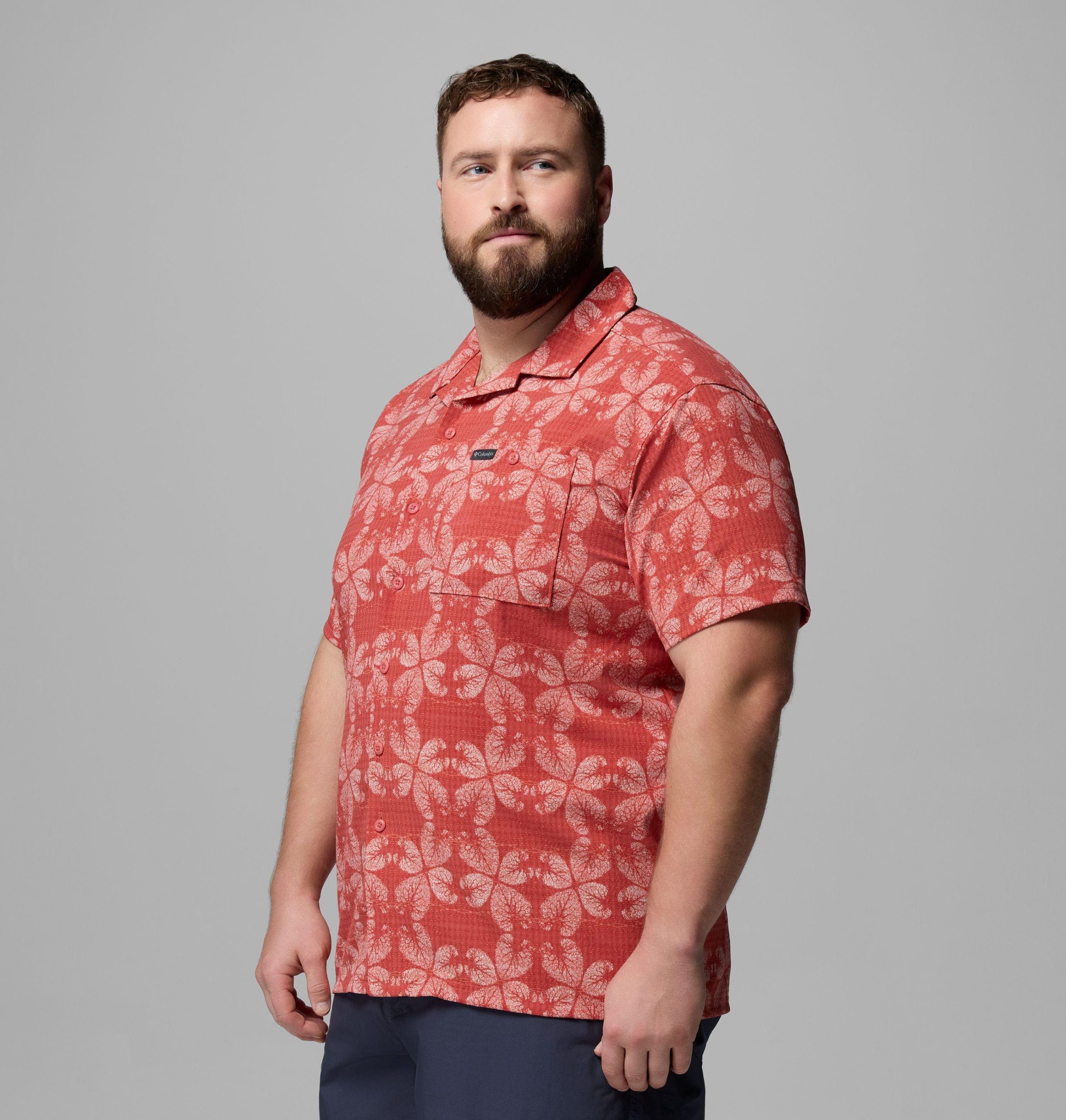 herre utilizer print camp-skjorte – stor