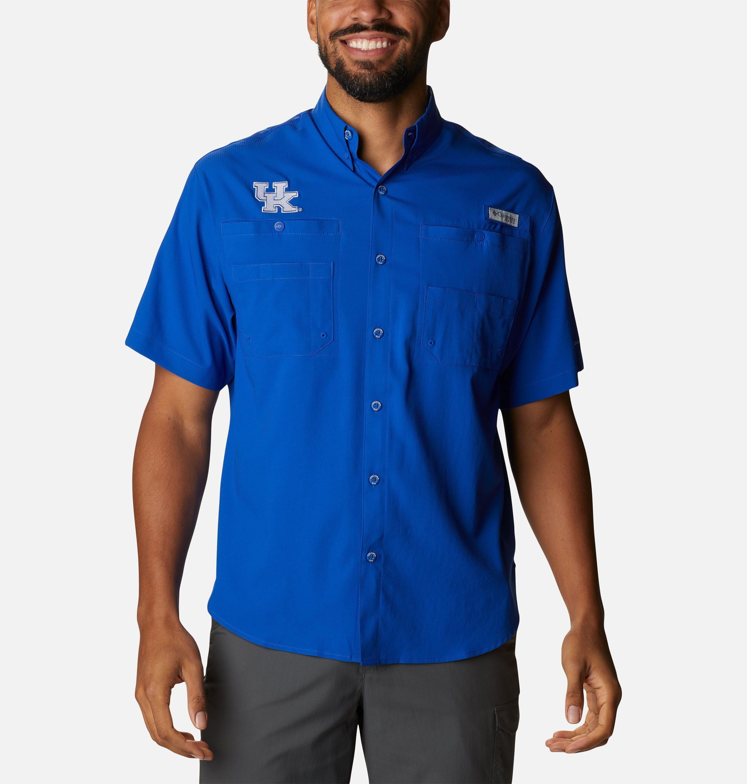 herre collegiate pfg tamiami kortermet skjorte – kentucky