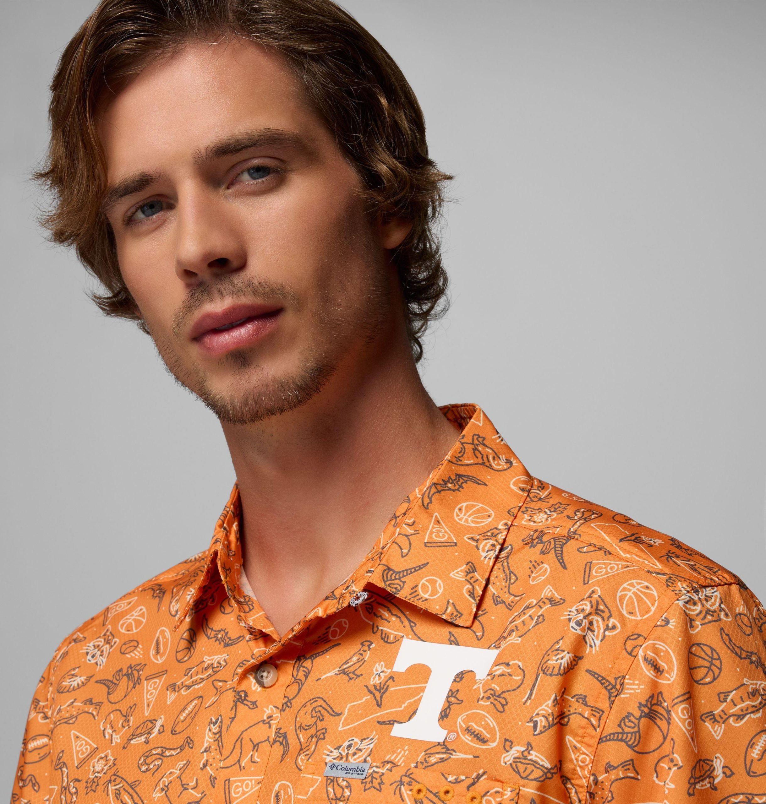herre collegiate pfg super slack tide-skjorte – tennessee