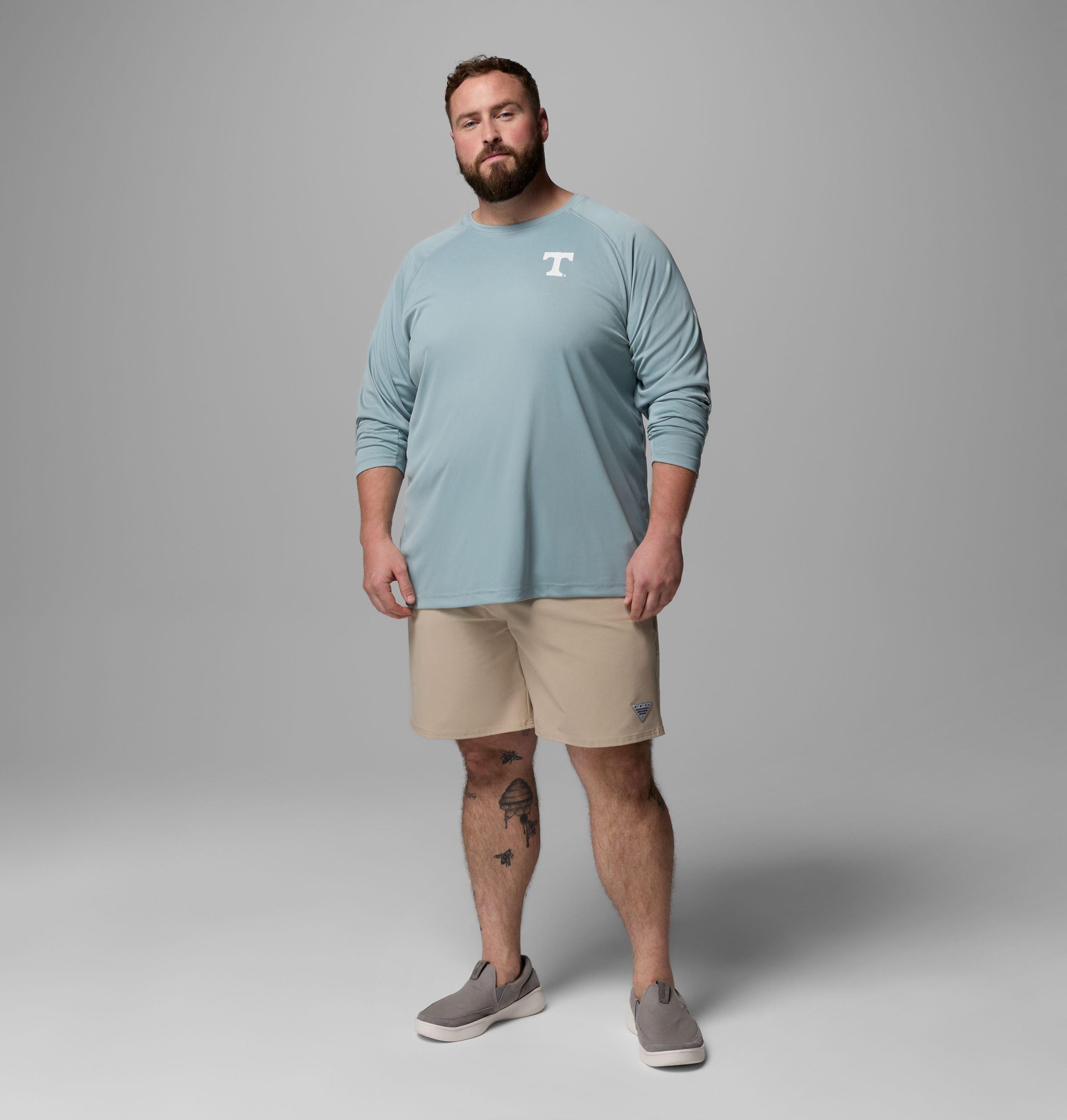 herre collegiate pfg terminal tackle langermet skjorte – stor – tennessee