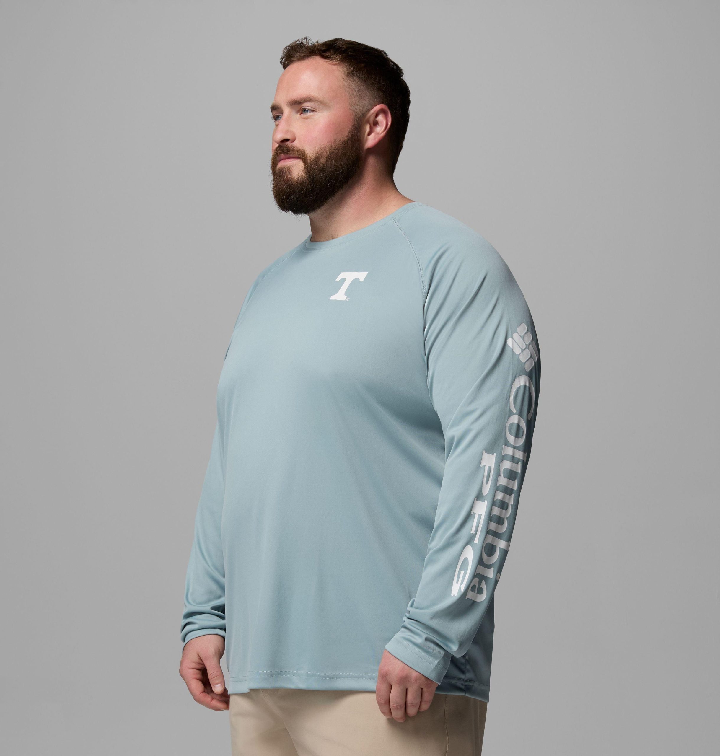 herre collegiate pfg terminal tackle langermet skjorte – stor – tennessee