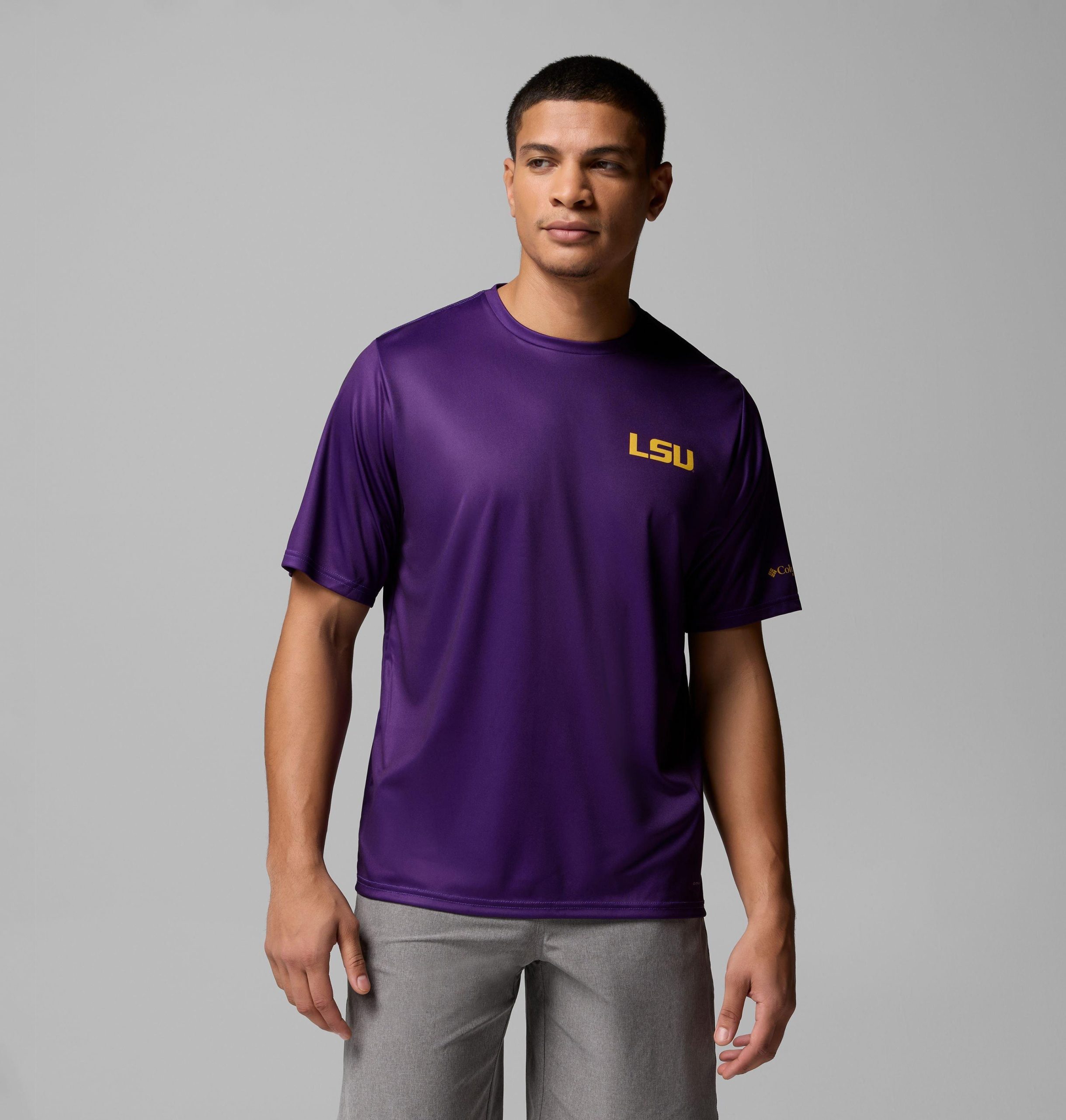 herre collegiate pfg terminal tackle kortermet skjorte – lsu