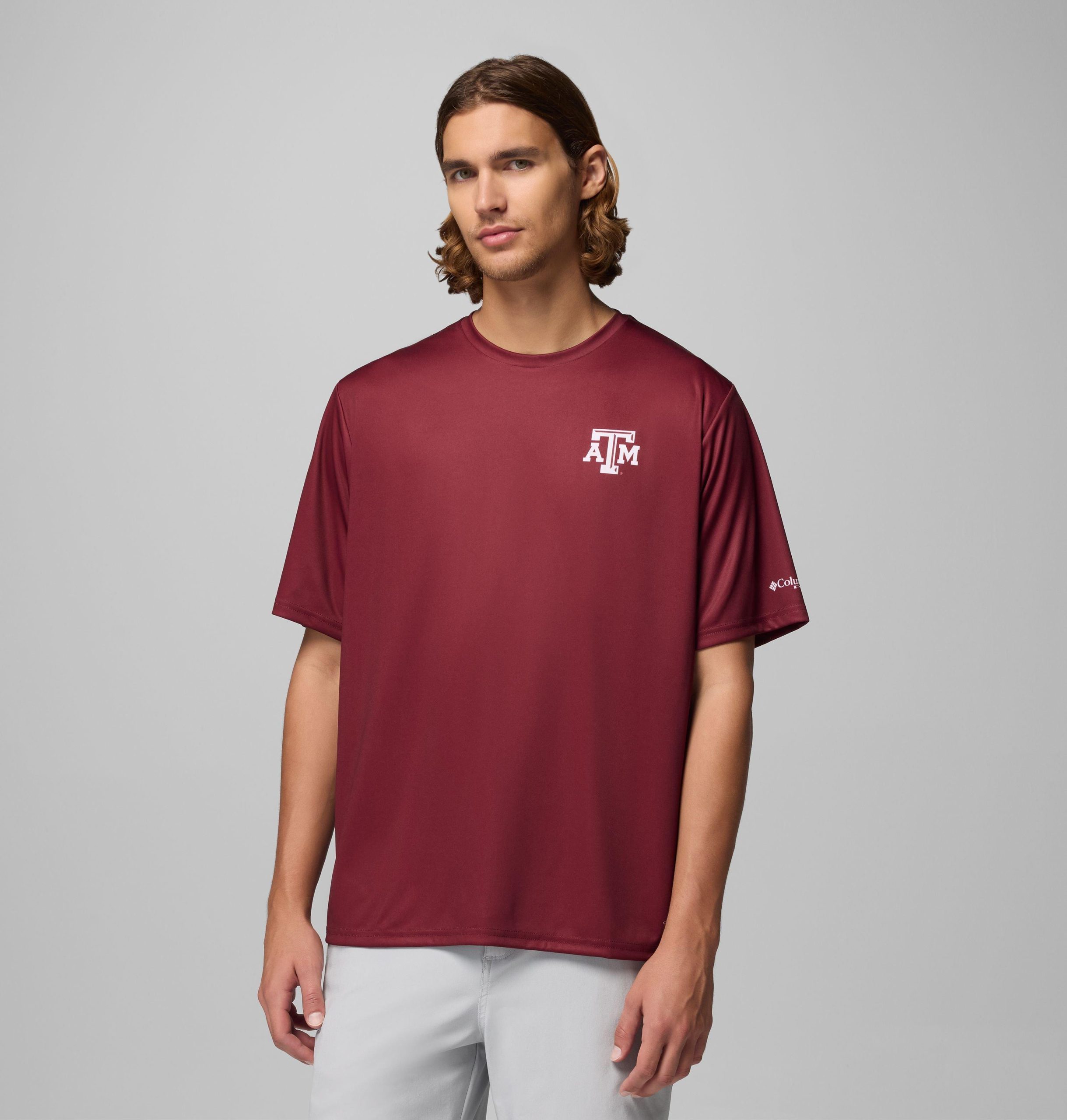 herre collegiate pfg terminal tackle kortermet skjorte - texas am