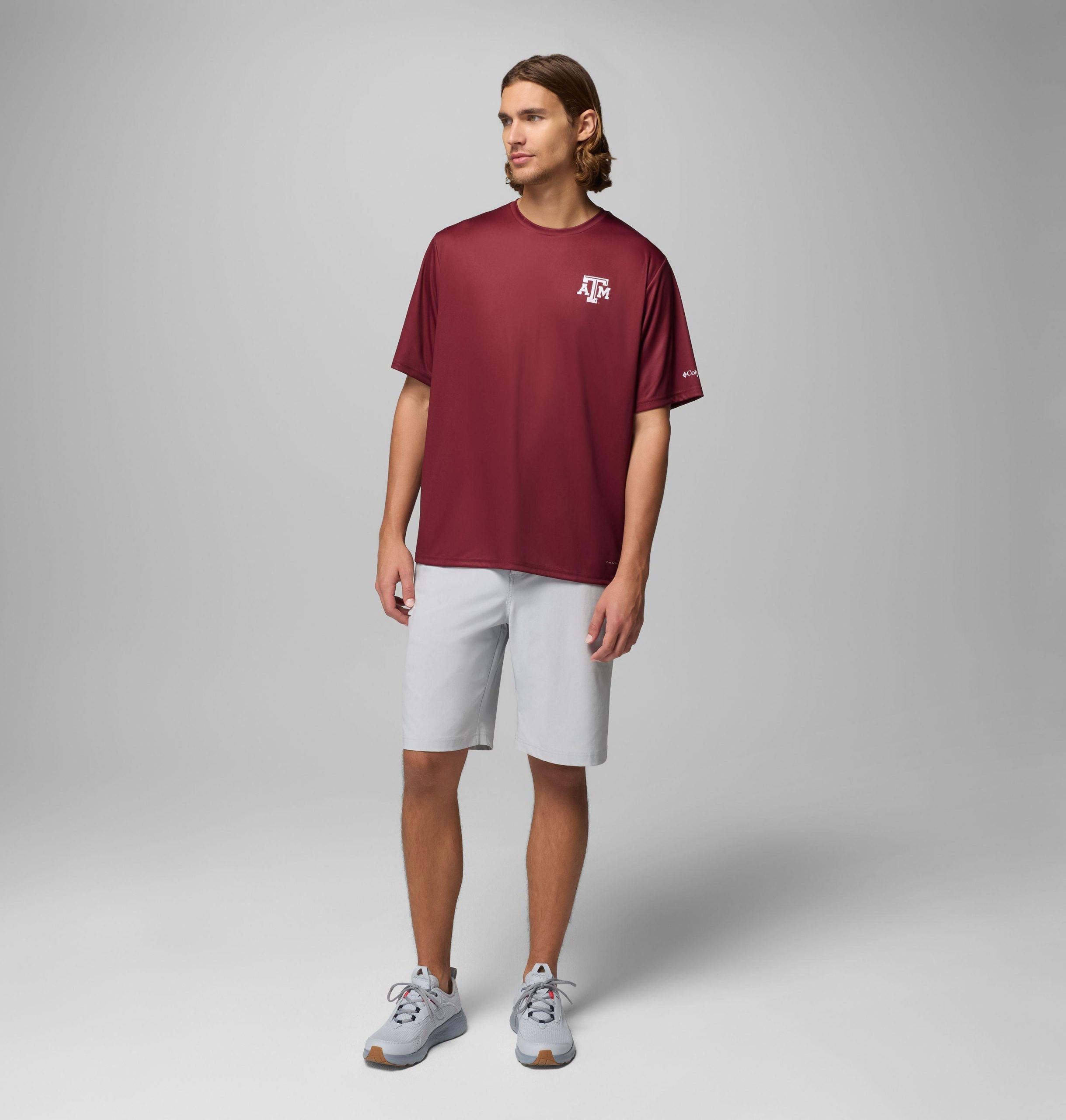herre collegiate pfg terminal tackle kortermet skjorte - texas am