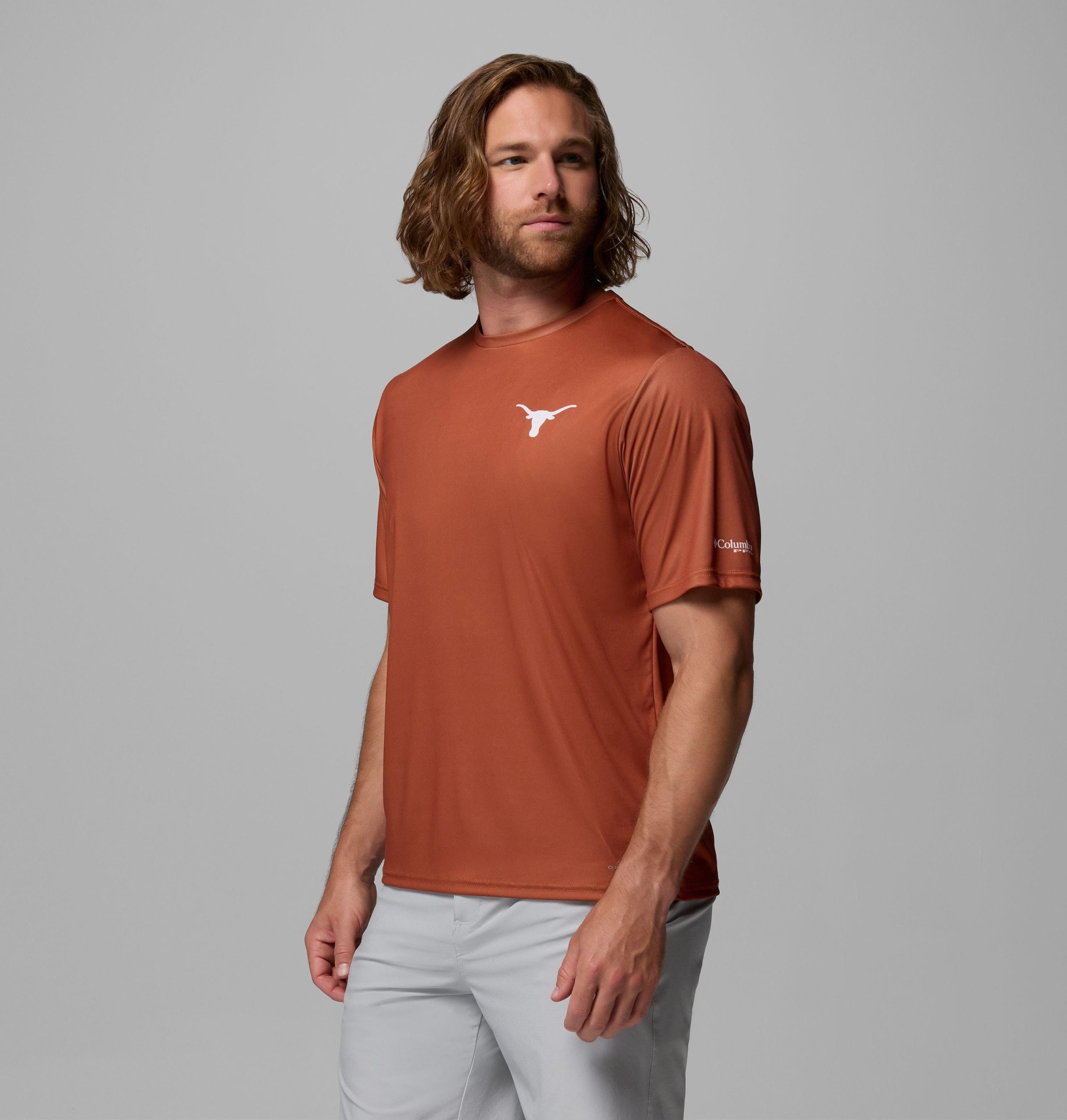 herre collegiate pfg terminal tackle kortermet skjorte – texas