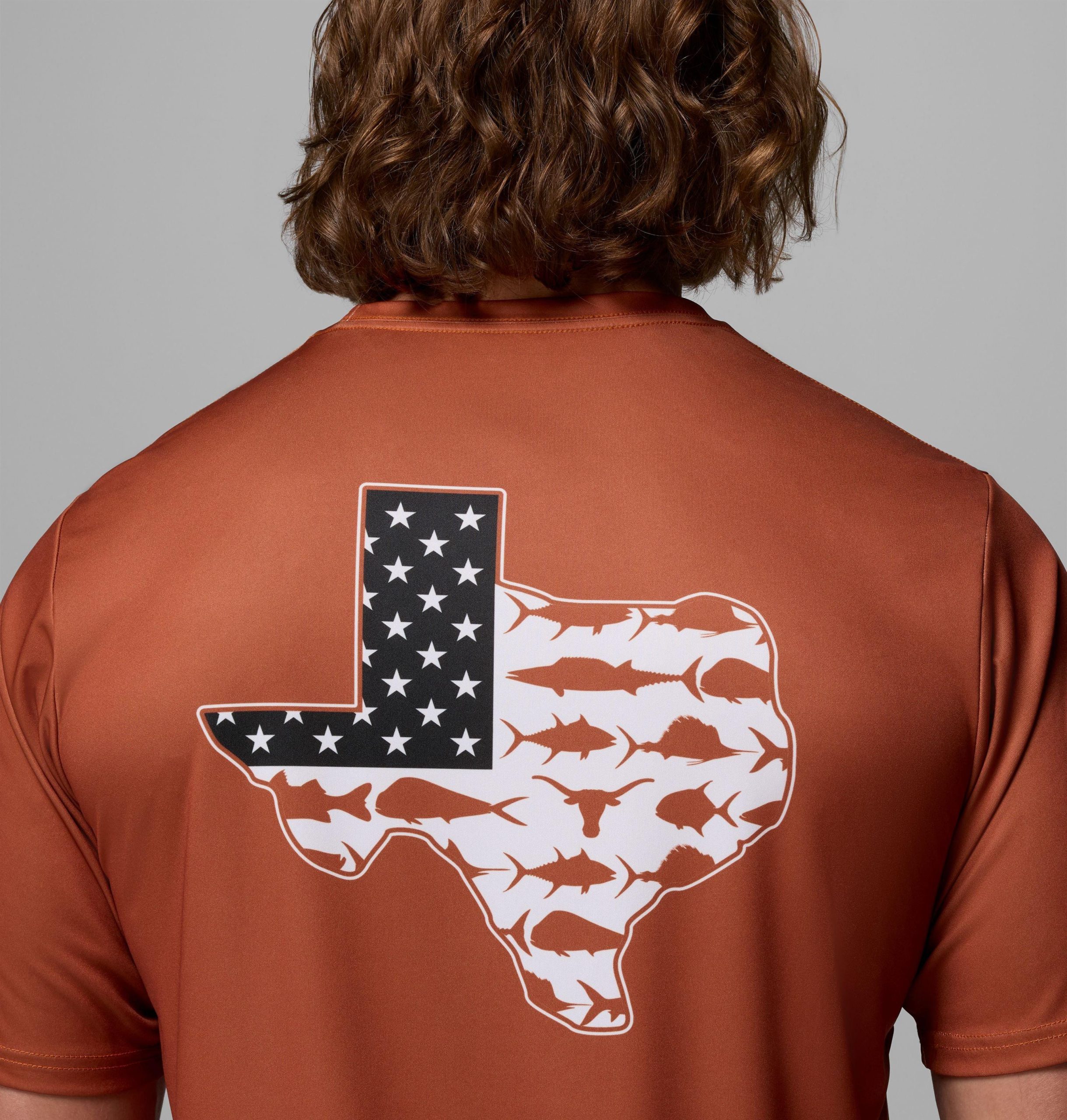 herre collegiate pfg terminal tackle kortermet skjorte – texas