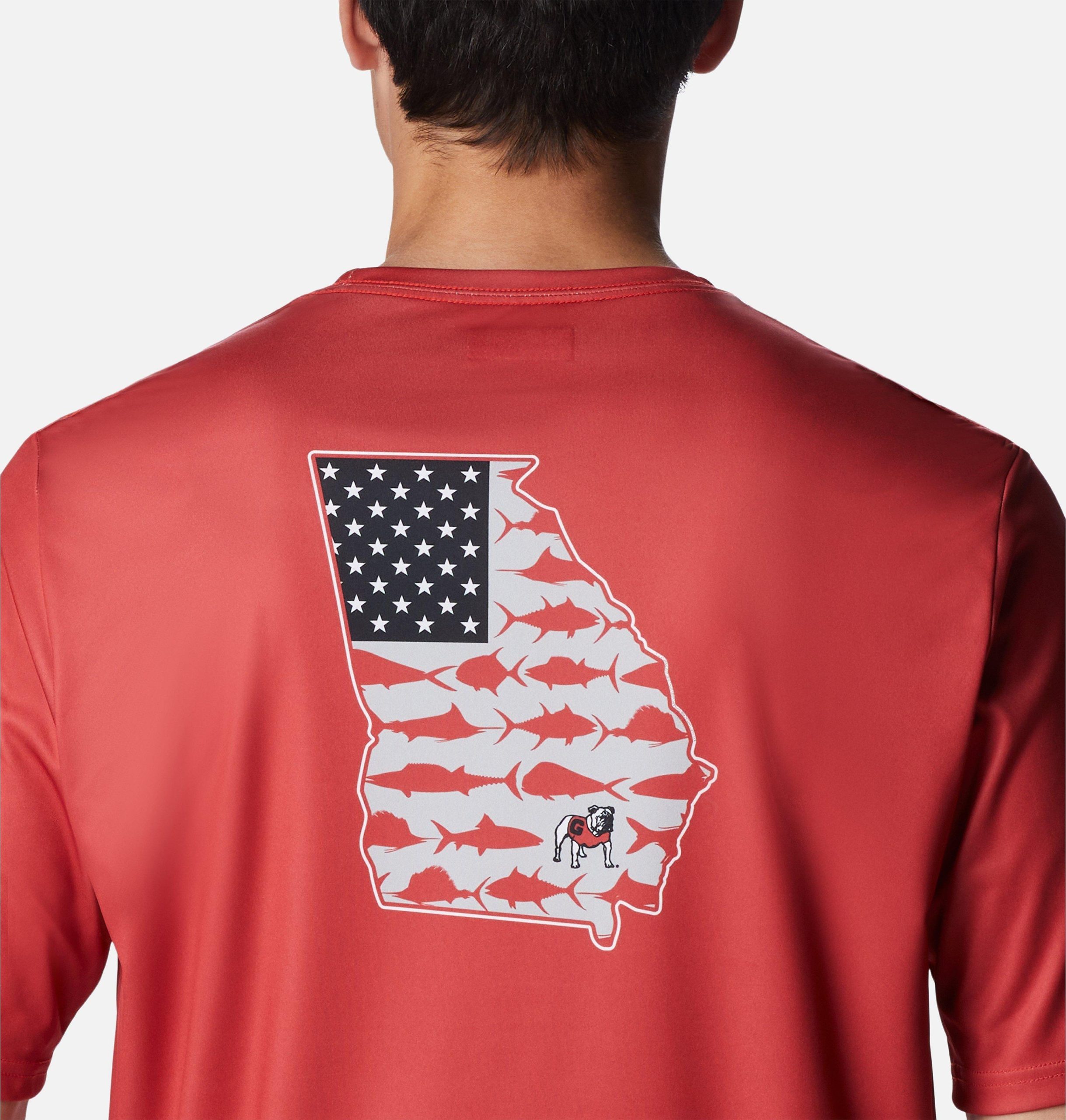 herre collegiate pfg terminal tackle kortermet skjorte - georgia