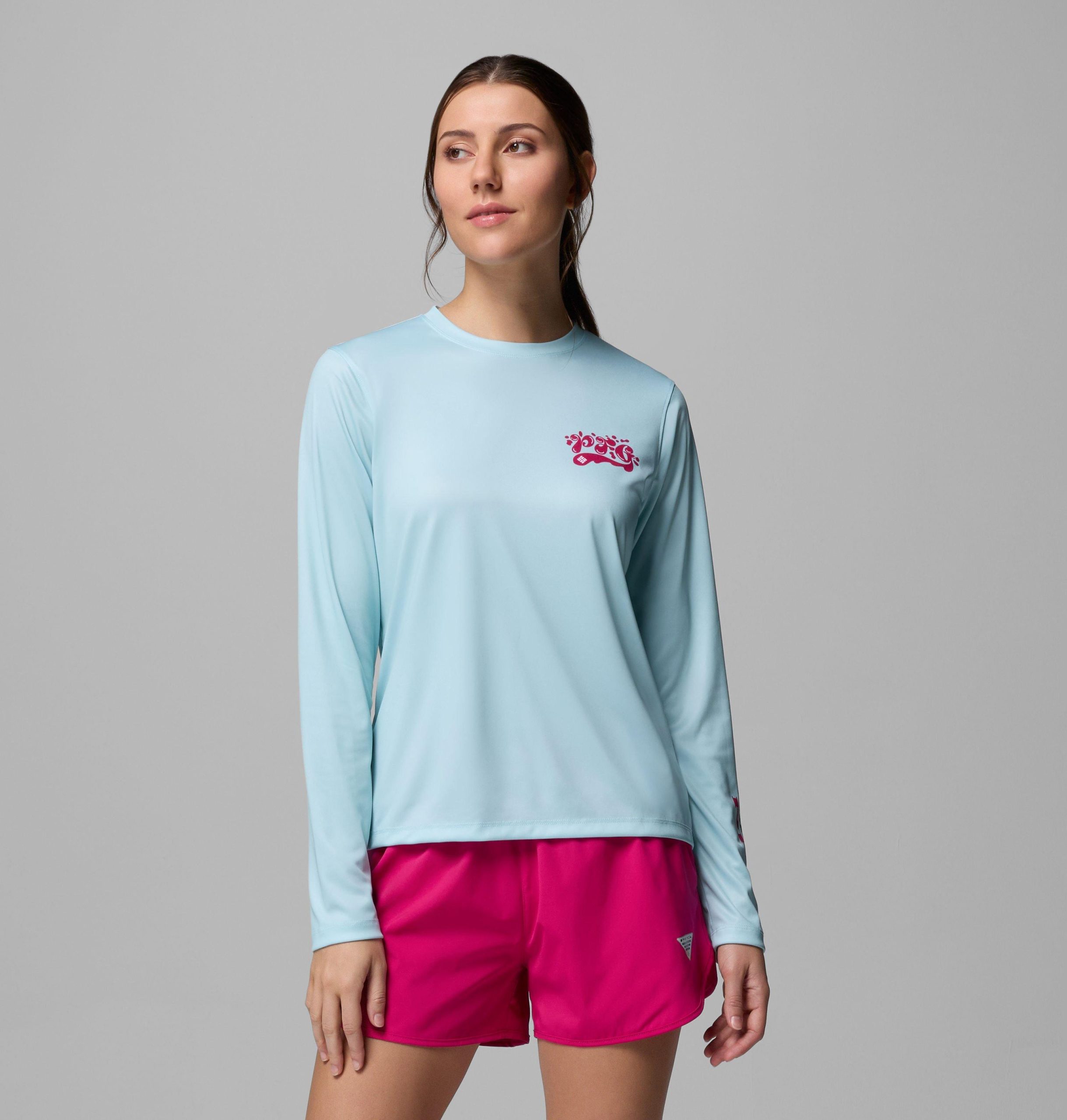 dame pfg tidal tee palm waves langermet skjorte