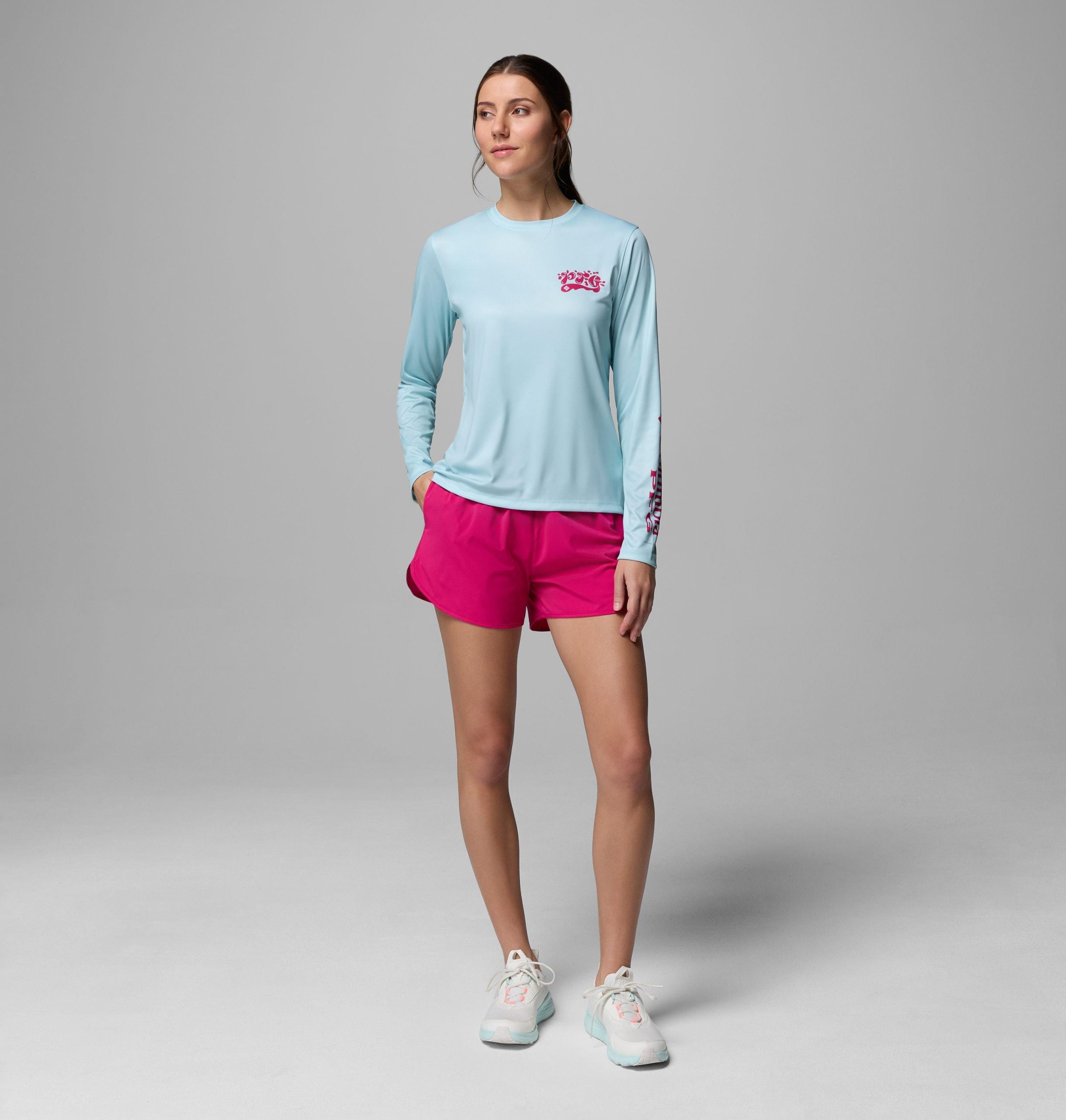 dame pfg tidal tee palm waves langermet skjorte