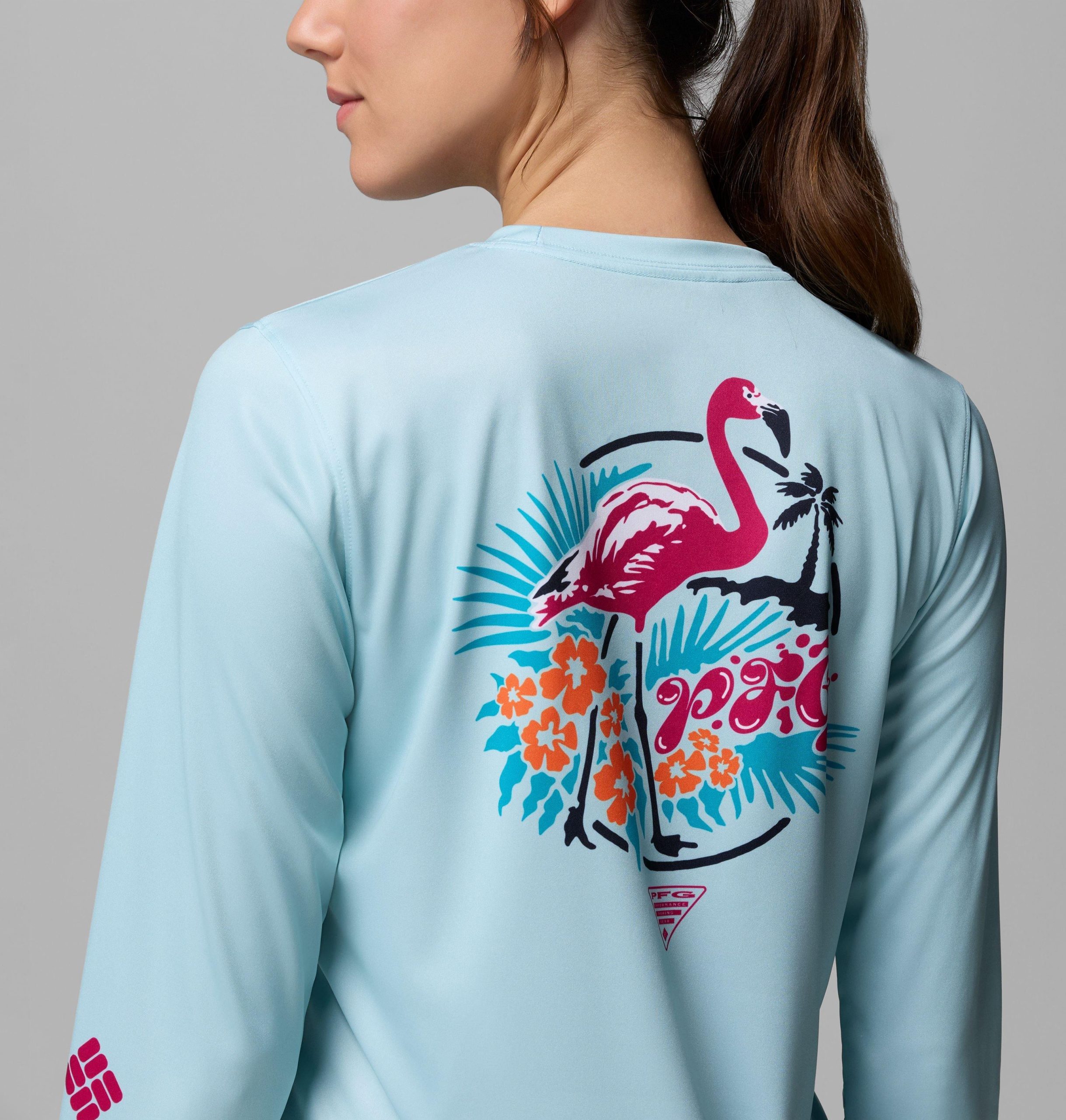 dame pfg tidal tee palm waves langermet skjorte