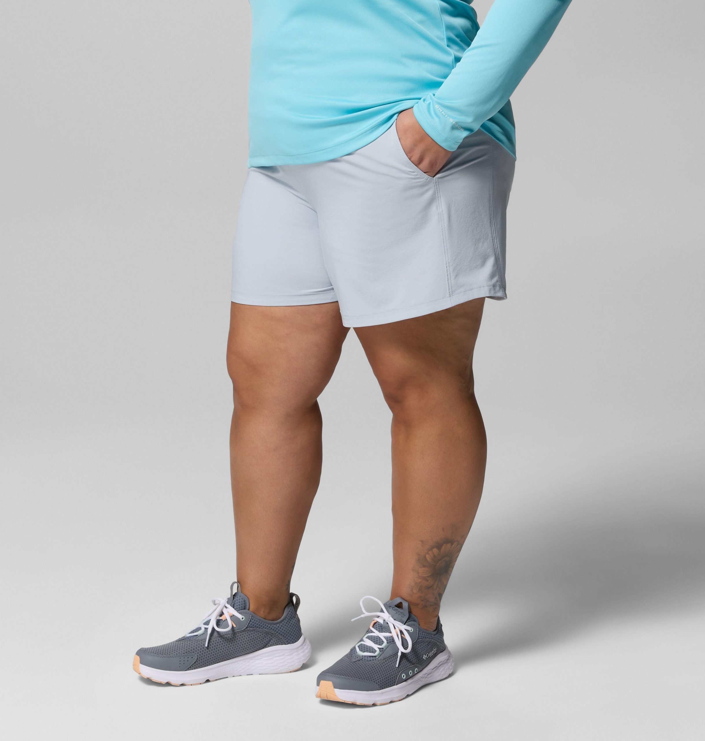 dame pfg castback shorts – plus size
