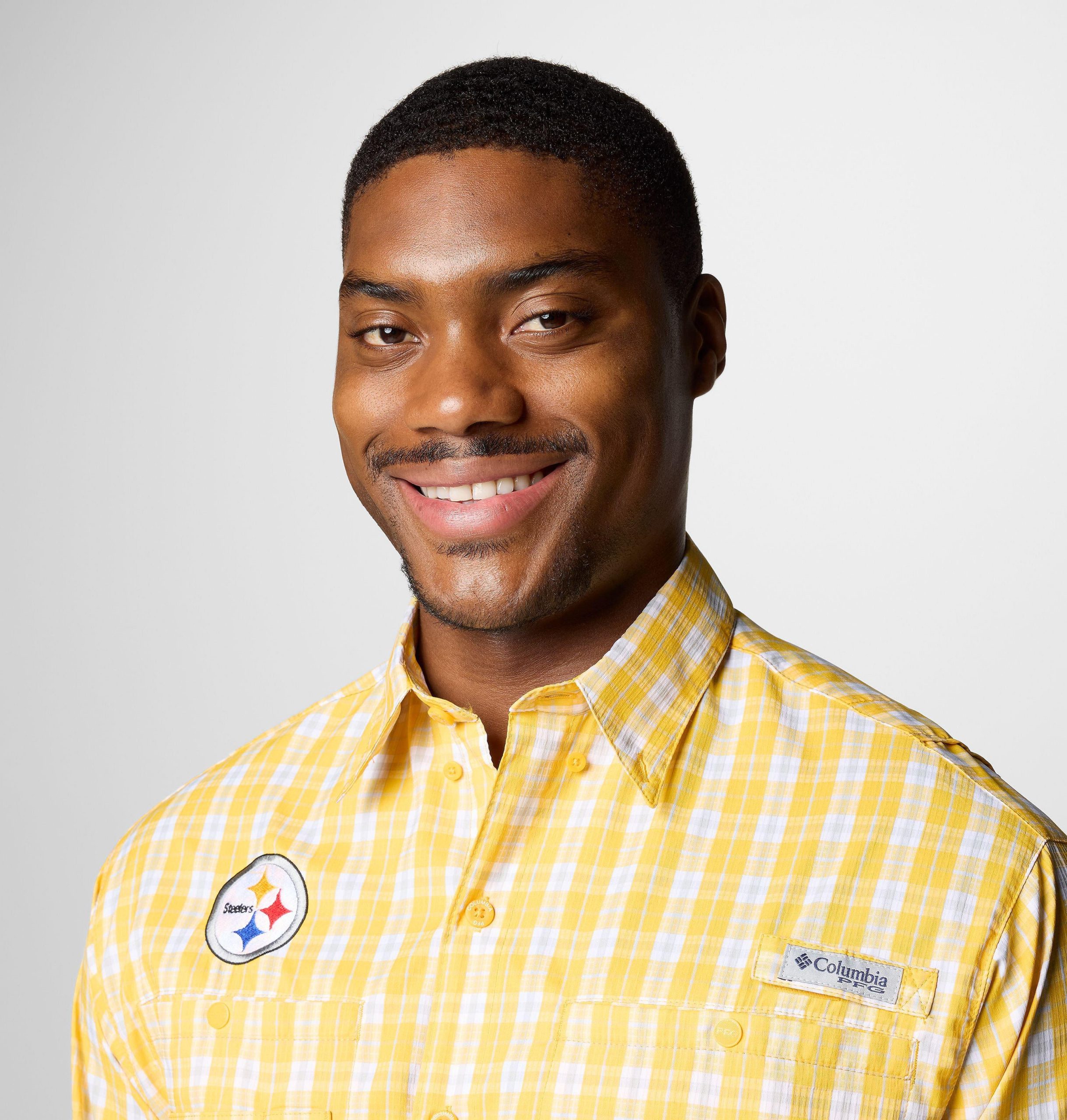 herre pfg super tamiami langermet skjorte - pittsburgh steelers