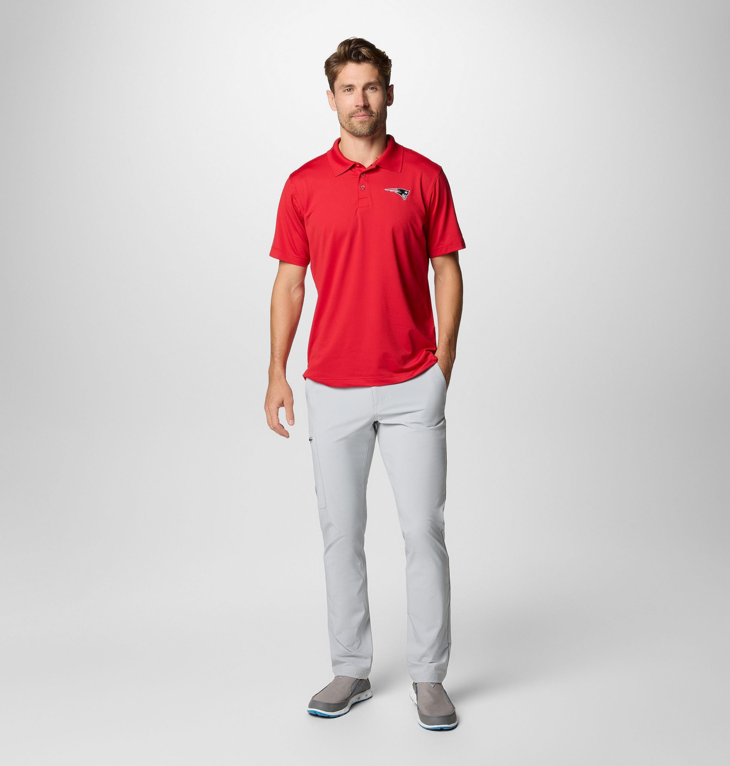 herre pfg low drag offshore polo - new england patriots