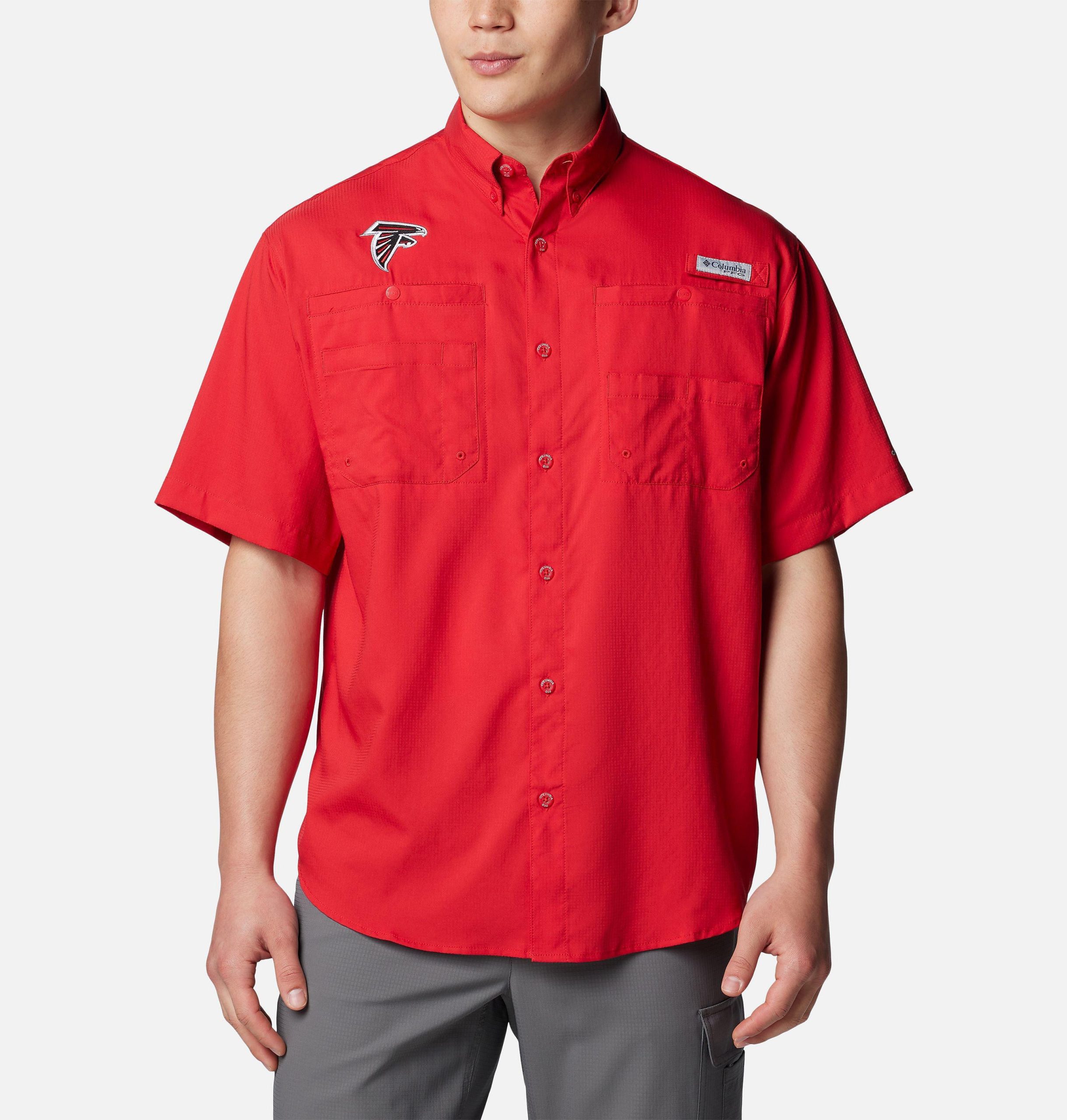 herre pfg tamiami kortermet skjorte - atlanta falcons