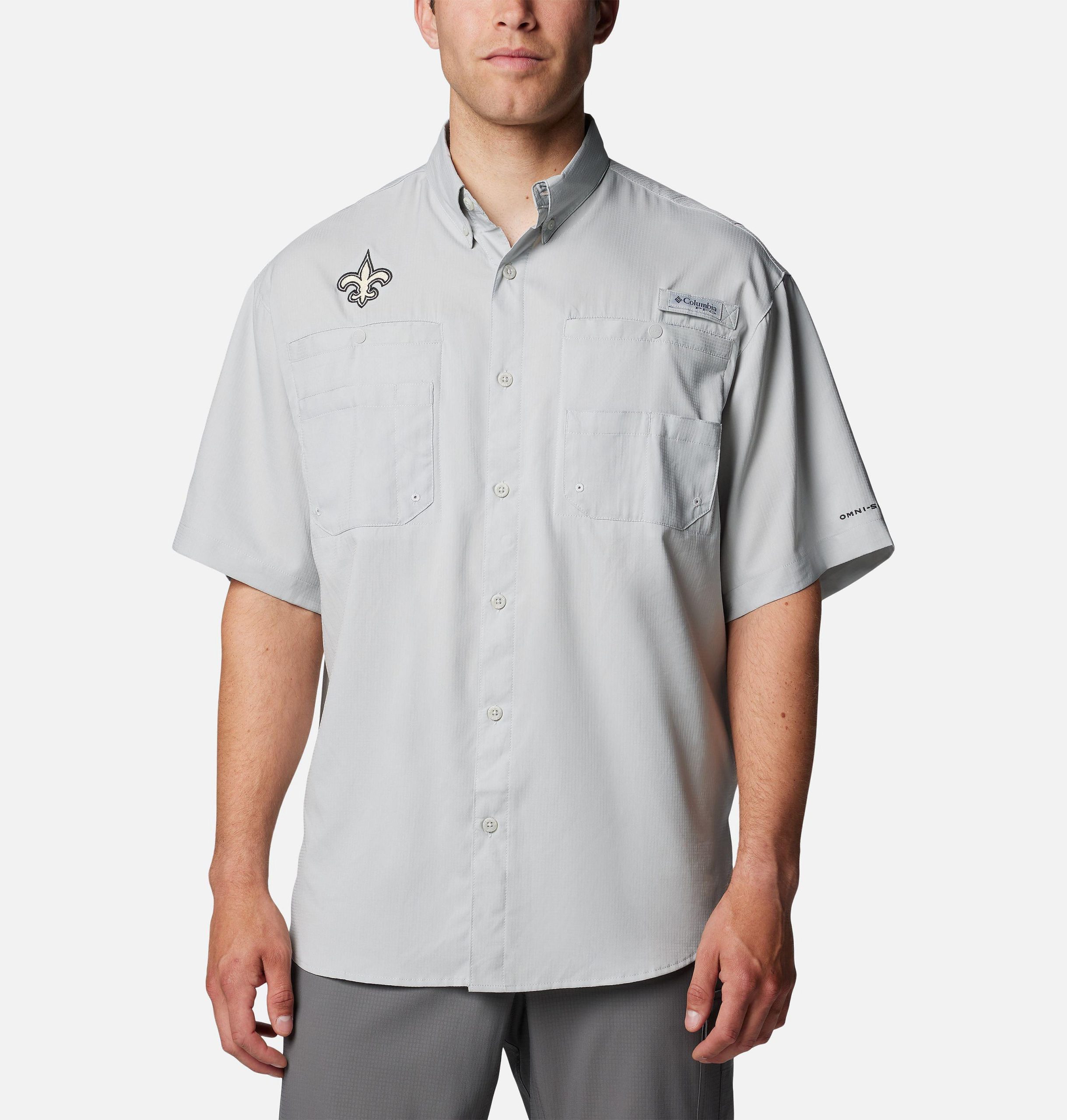 herre pfg tamiami kortermet skjorte - new orleans saints