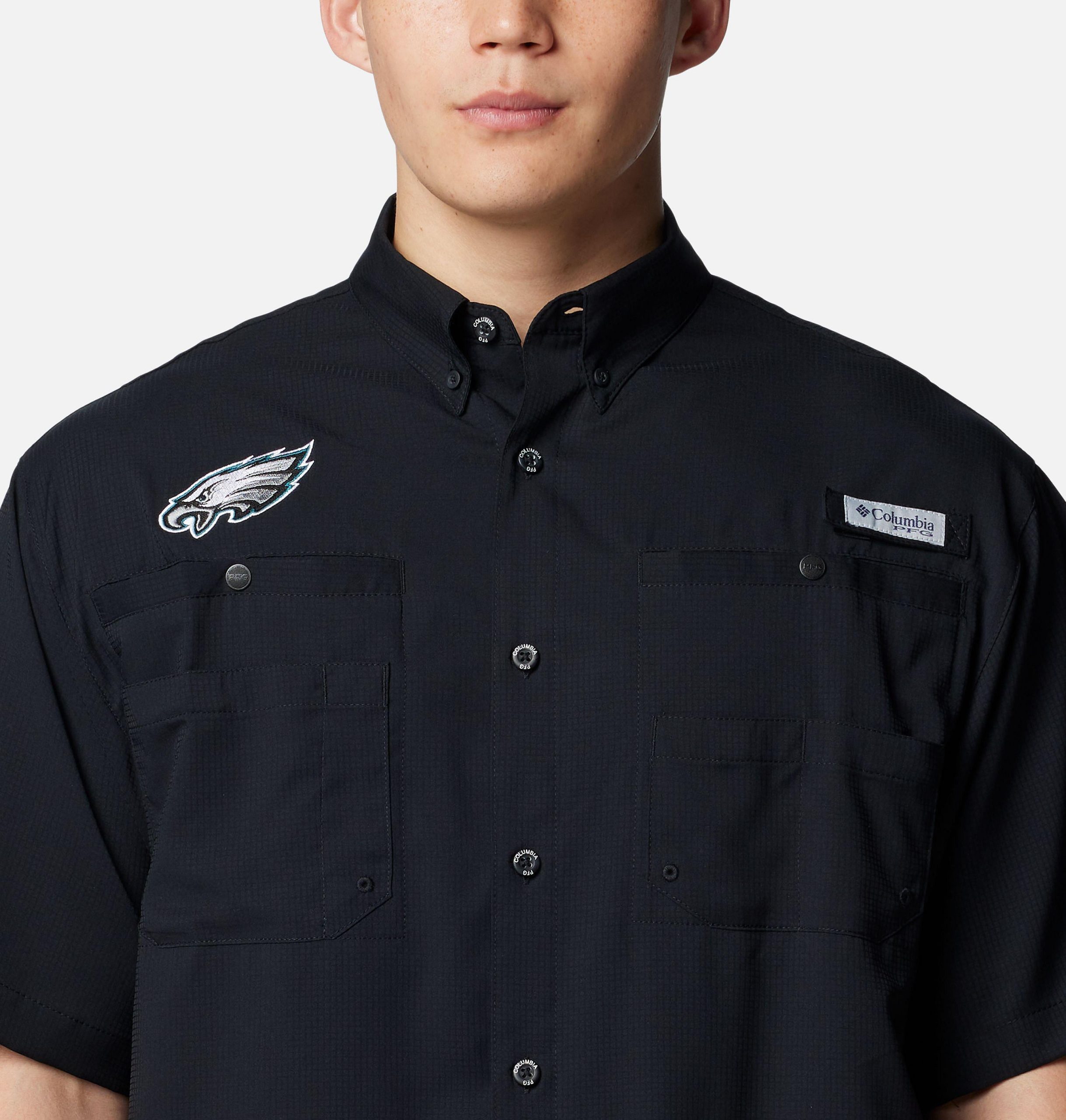 herre pfg tamiami kortermet skjorte - philadelphia eagles