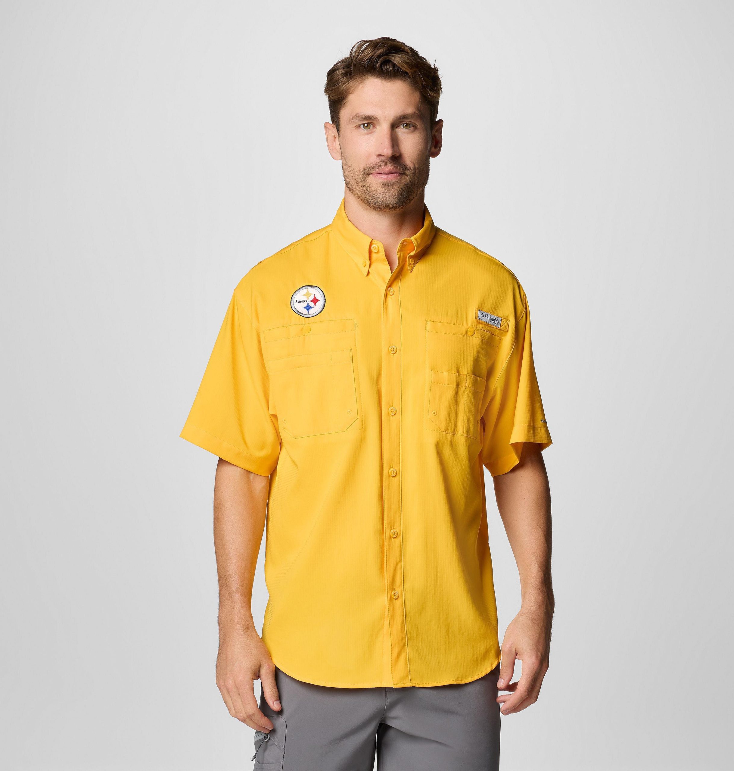 herre pfg tamiami kortermet skjorte - pittsburgh steelers