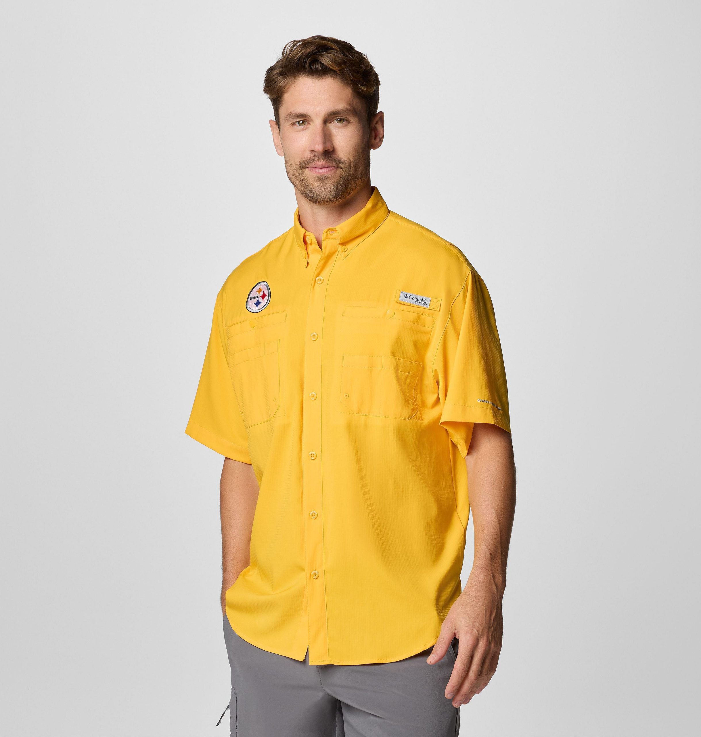 herre pfg tamiami kortermet skjorte - pittsburgh steelers