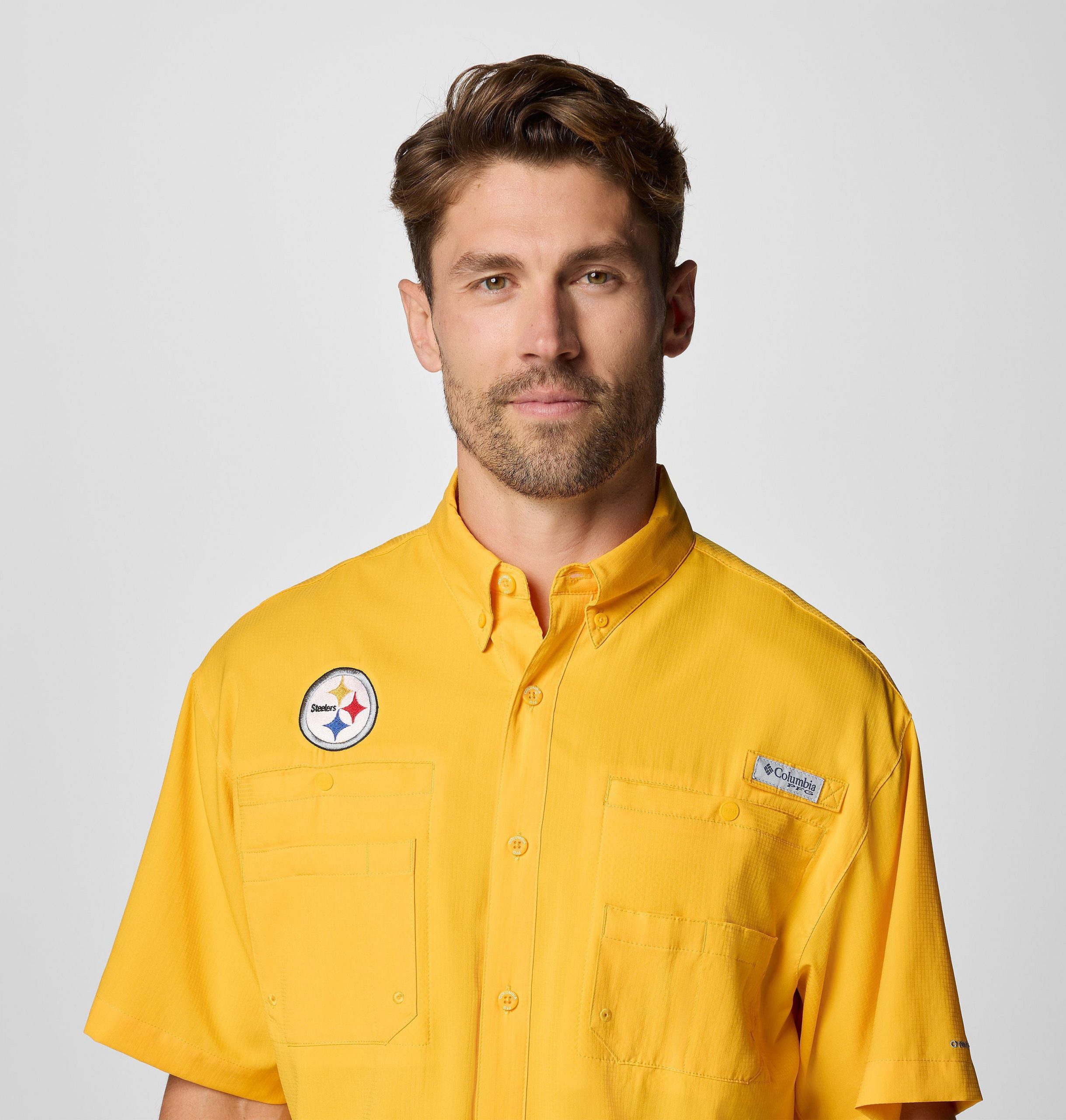 herre pfg tamiami kortermet skjorte - pittsburgh steelers