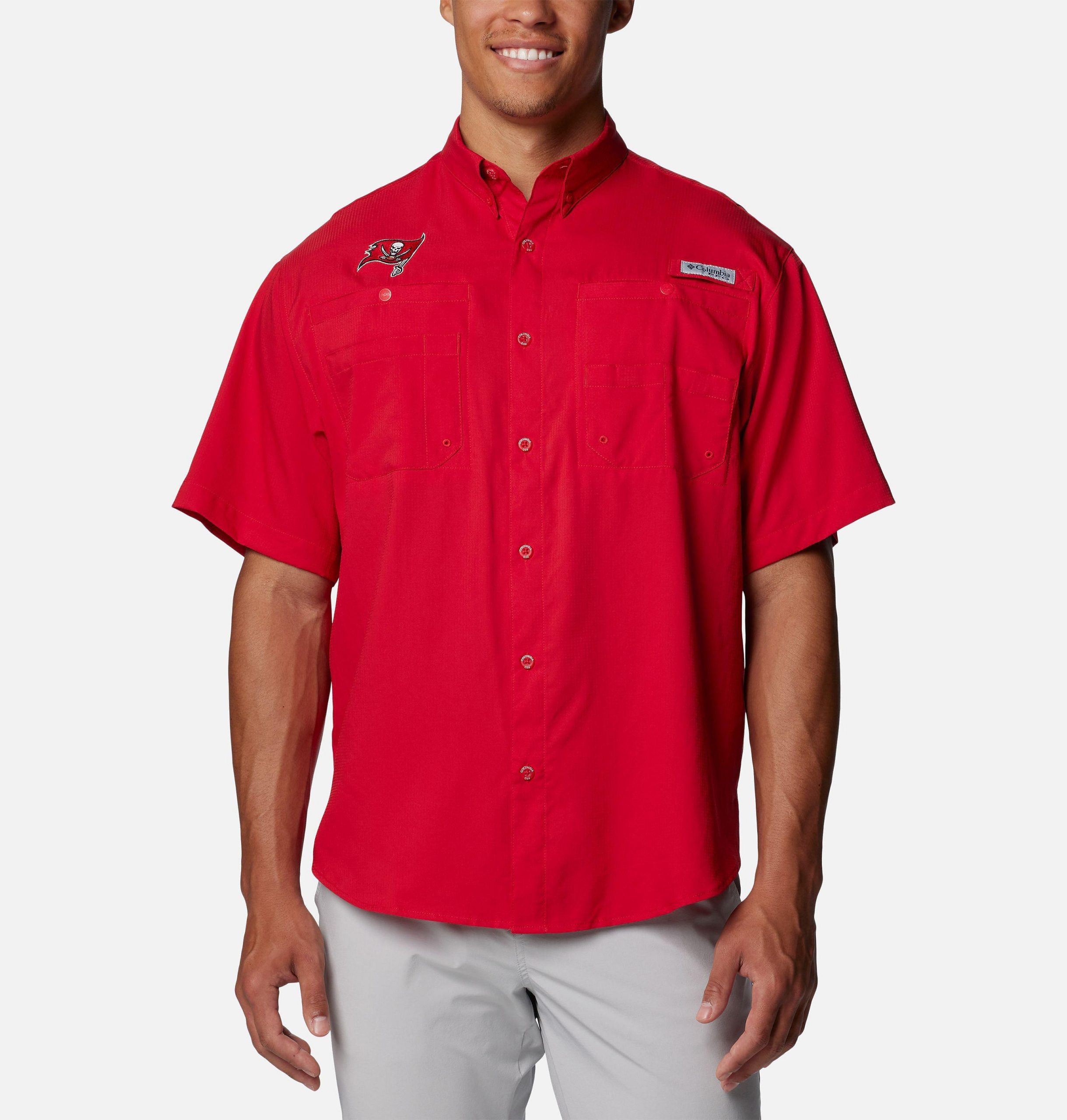 herre pfg tamiami kortermet skjorte - tampa bay buccaneers