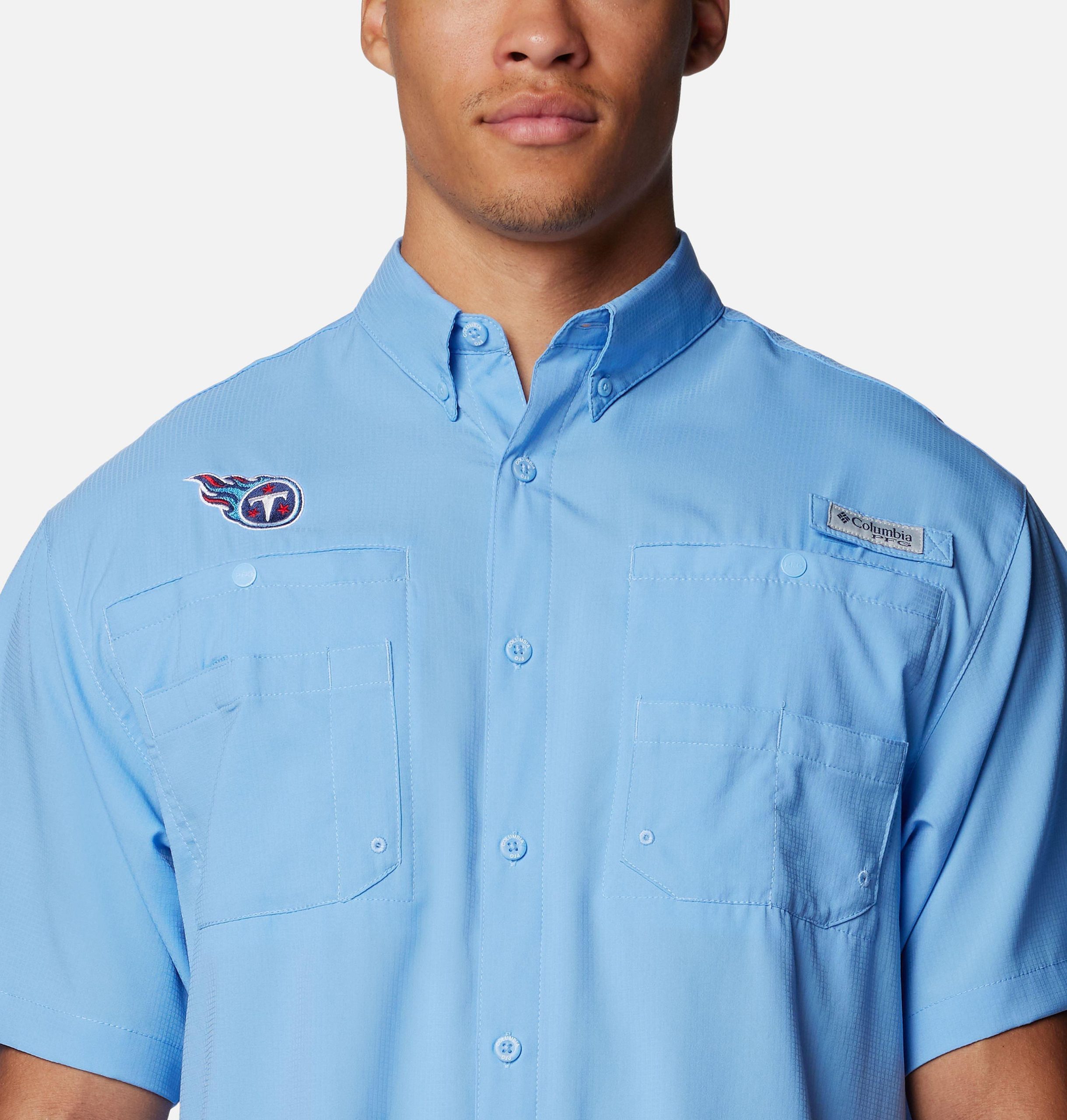 herre pfg tamiami kortermet skjorte - tennessee titans