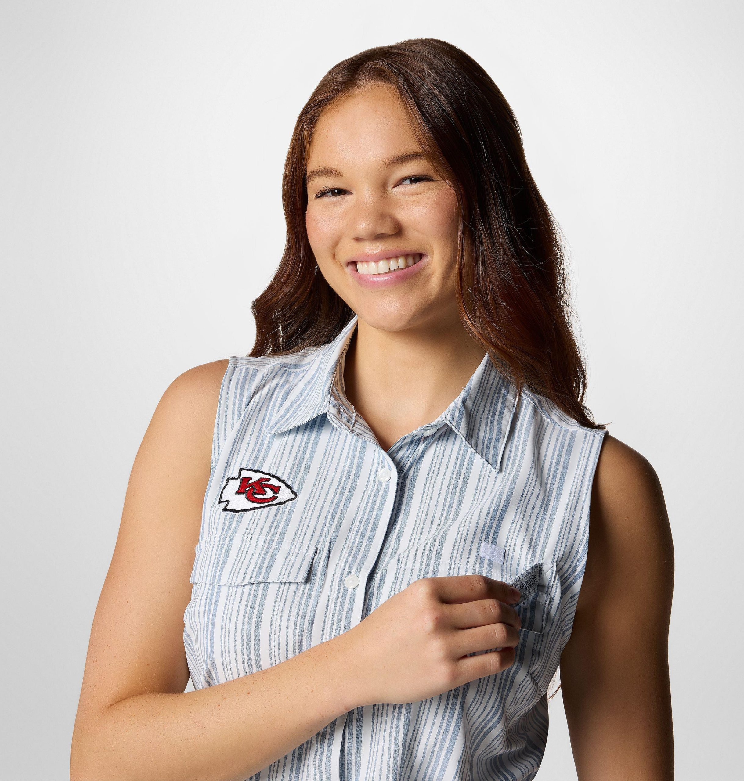 kvinners pfg sun drifter vevd kjole ii - kansas city chiefs